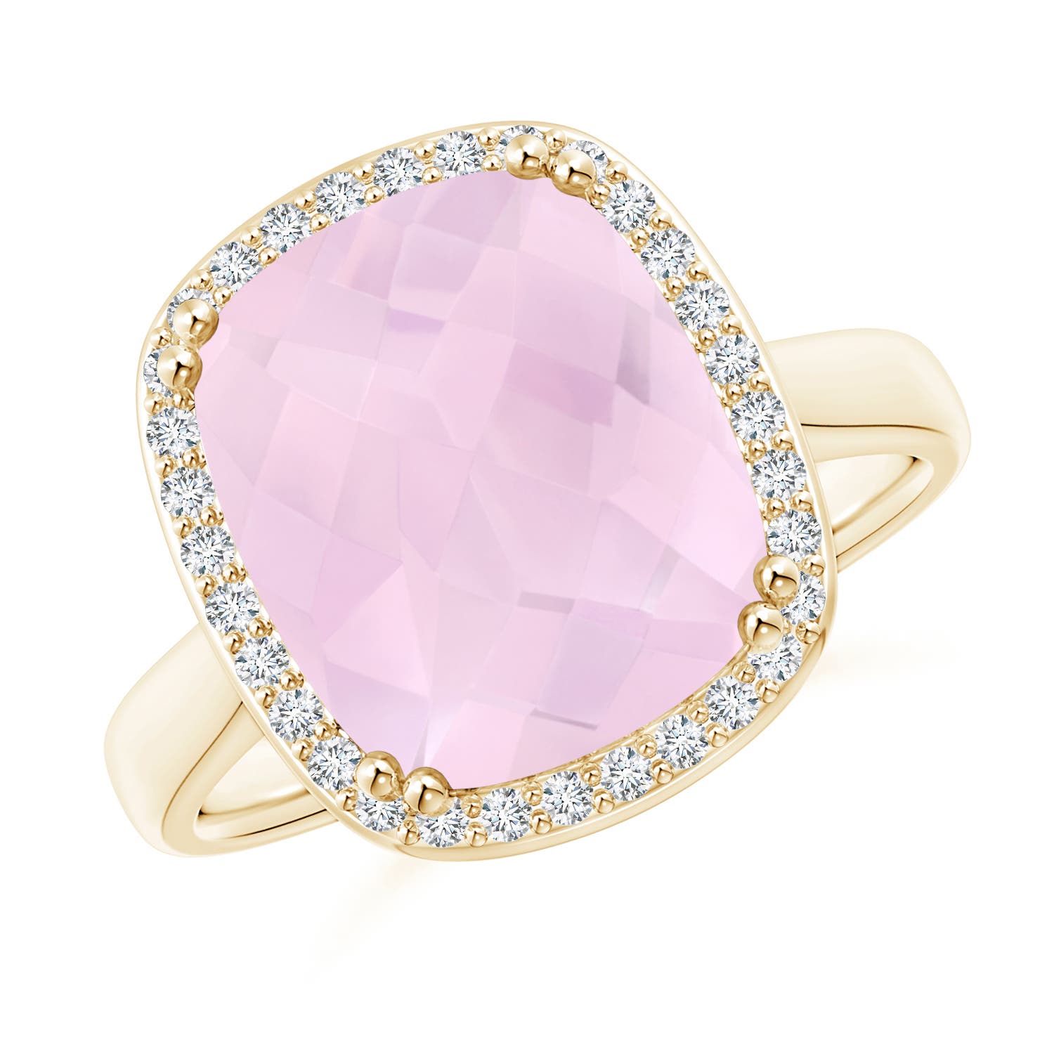 AA - Rose Quartz / 4.94 CT / 14 KT Yellow Gold