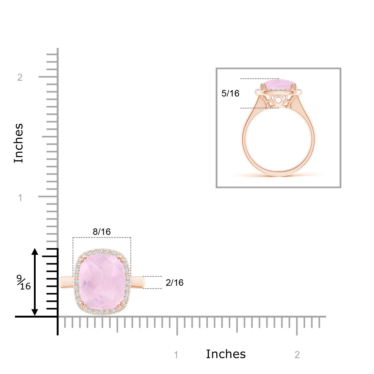 AAA - Rose Quartz / 4.94 CT / 14 KT Rose Gold