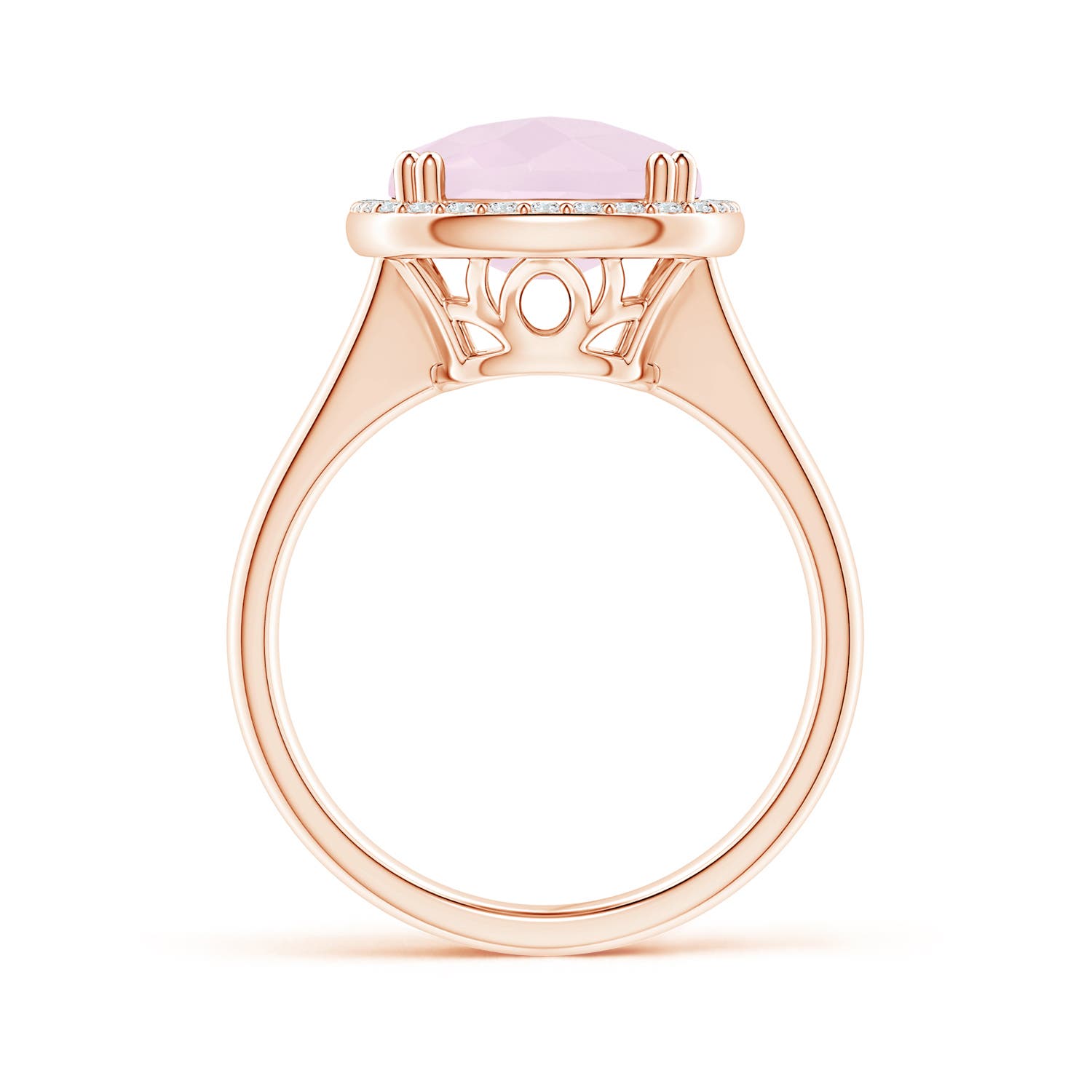 A - Rose Quartz / 6.47 CT / 14 KT Rose Gold