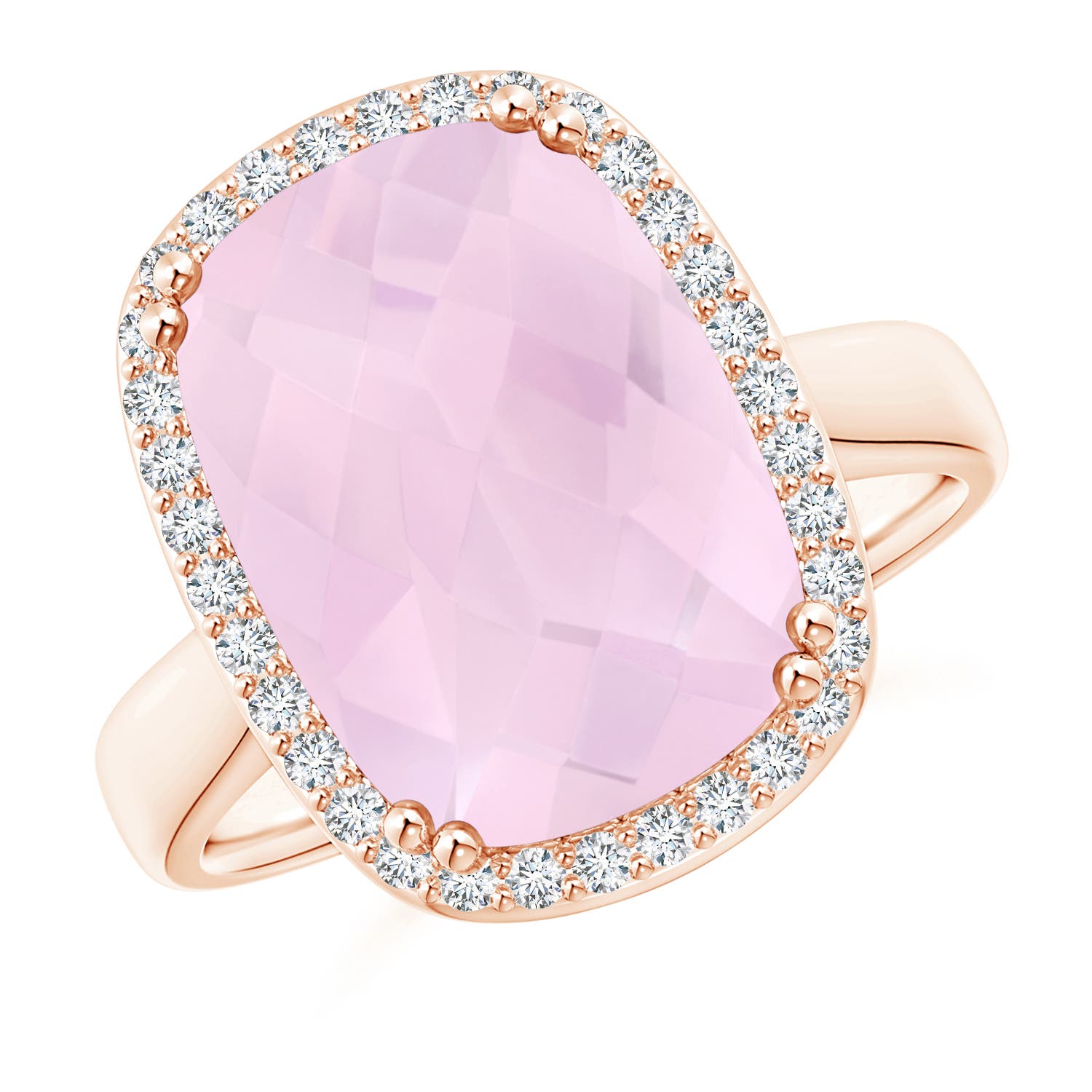 AA - Rose Quartz / 6.47 CT / 14 KT Rose Gold