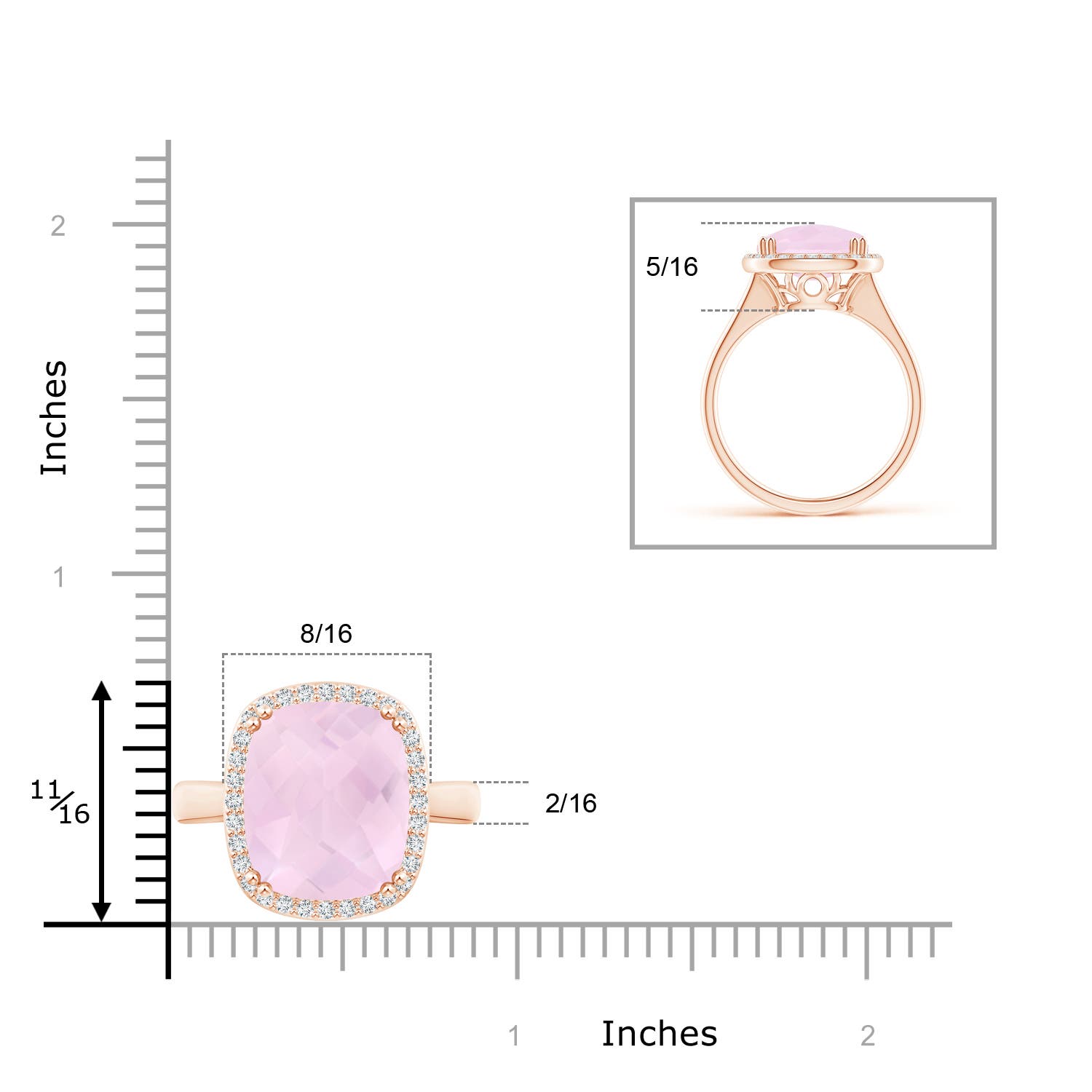 AA - Rose Quartz / 6.47 CT / 14 KT Rose Gold