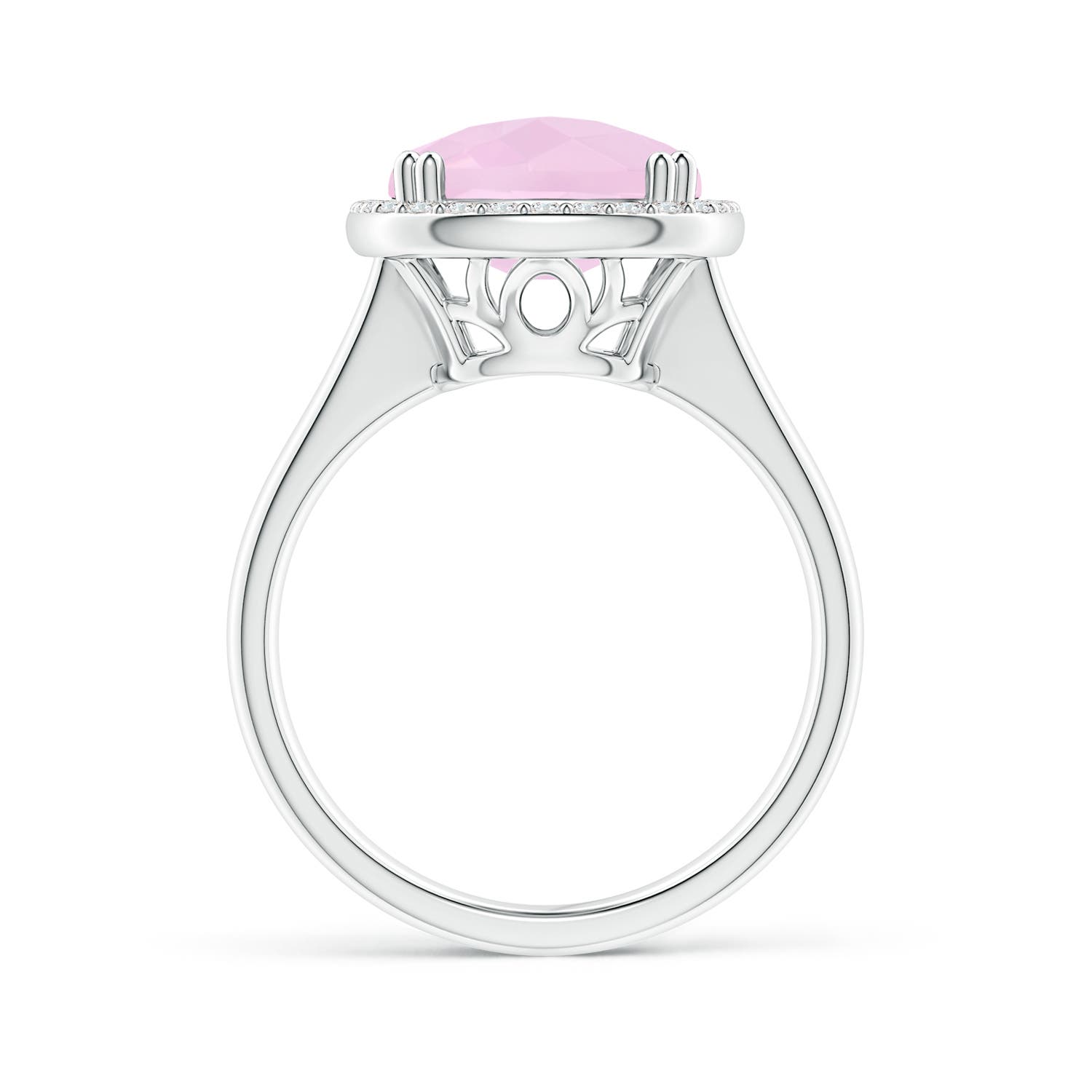 AAA - Rose Quartz / 6.47 CT / 14 KT White Gold