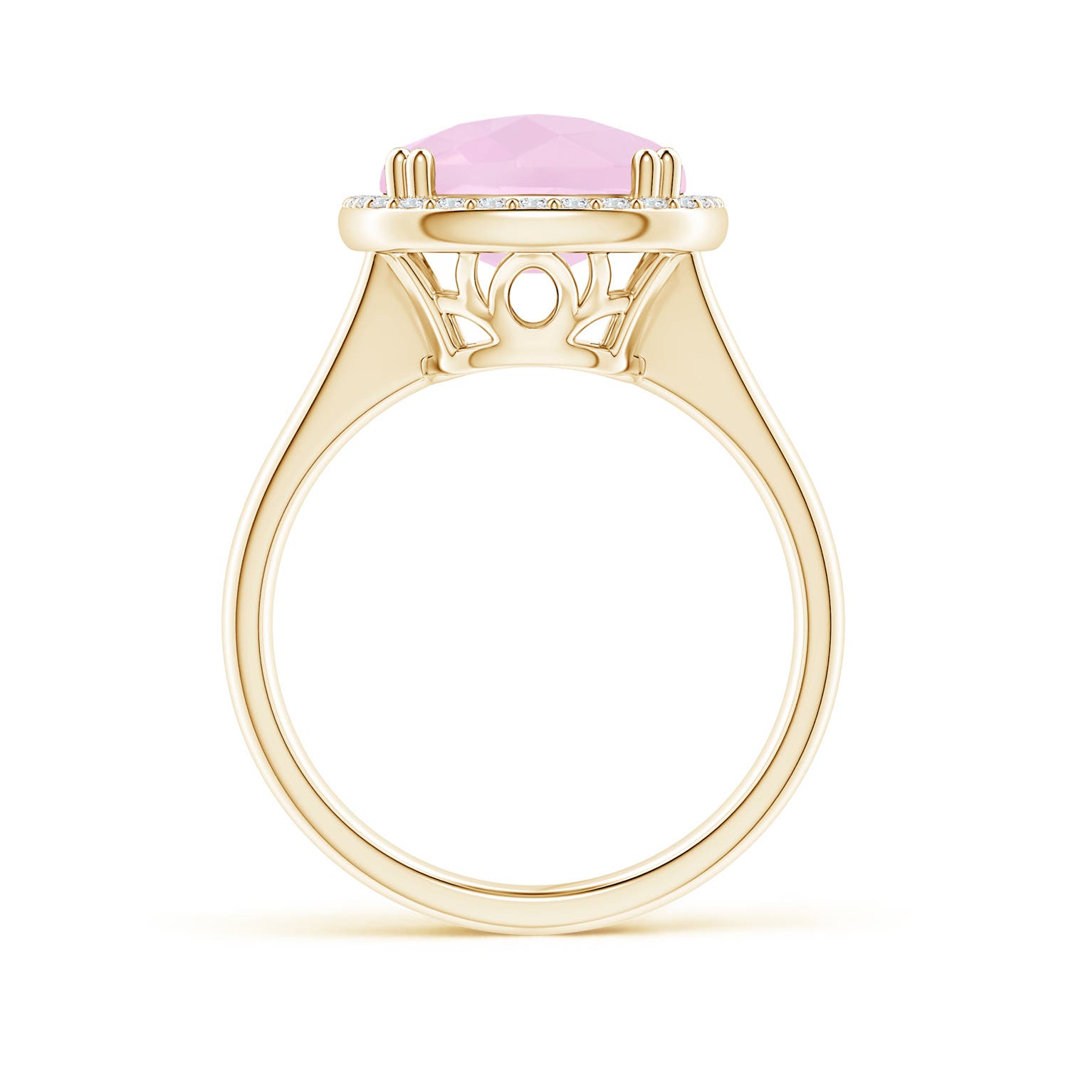 AAA - Rose Quartz / 6.47 CT / 14 KT Yellow Gold