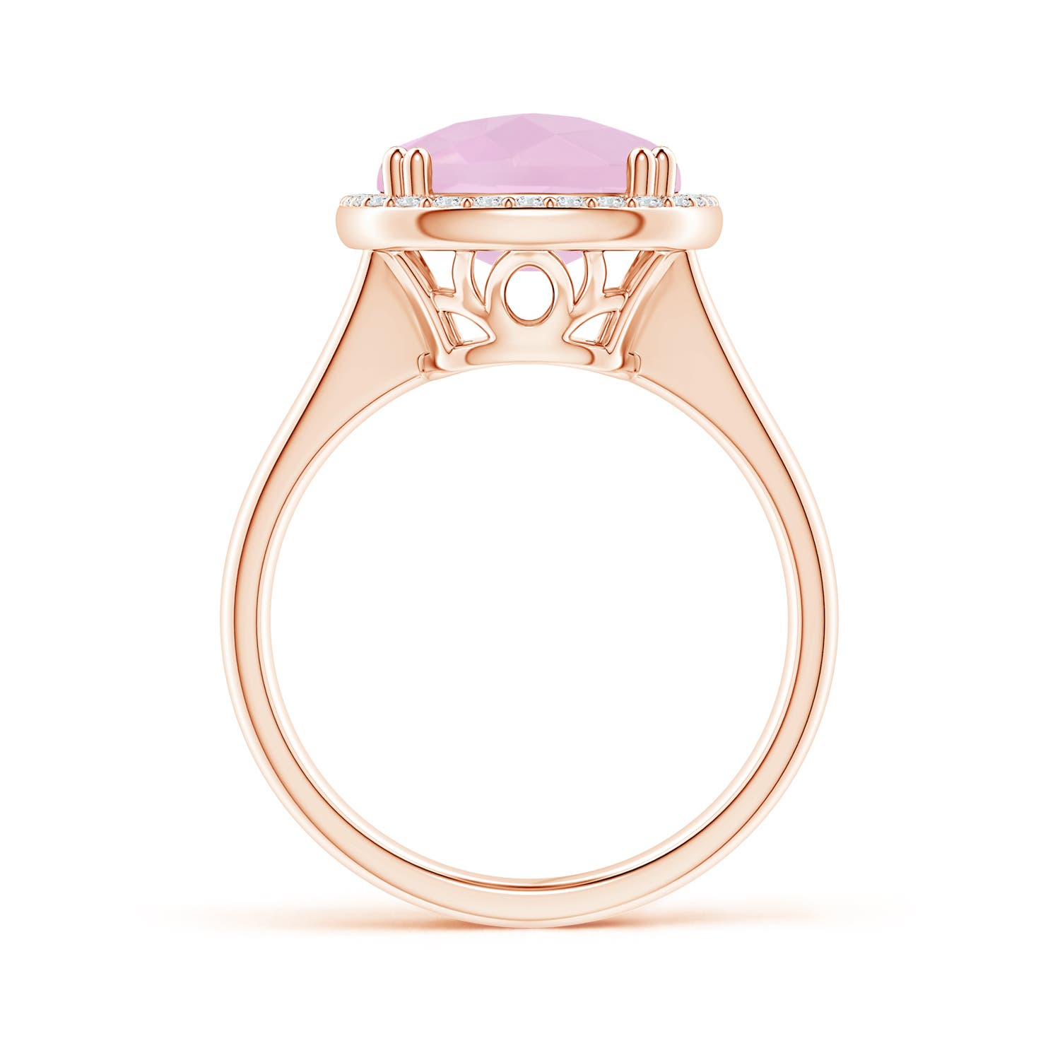 AAAA - Rose Quartz / 6.47 CT / 14 KT Rose Gold