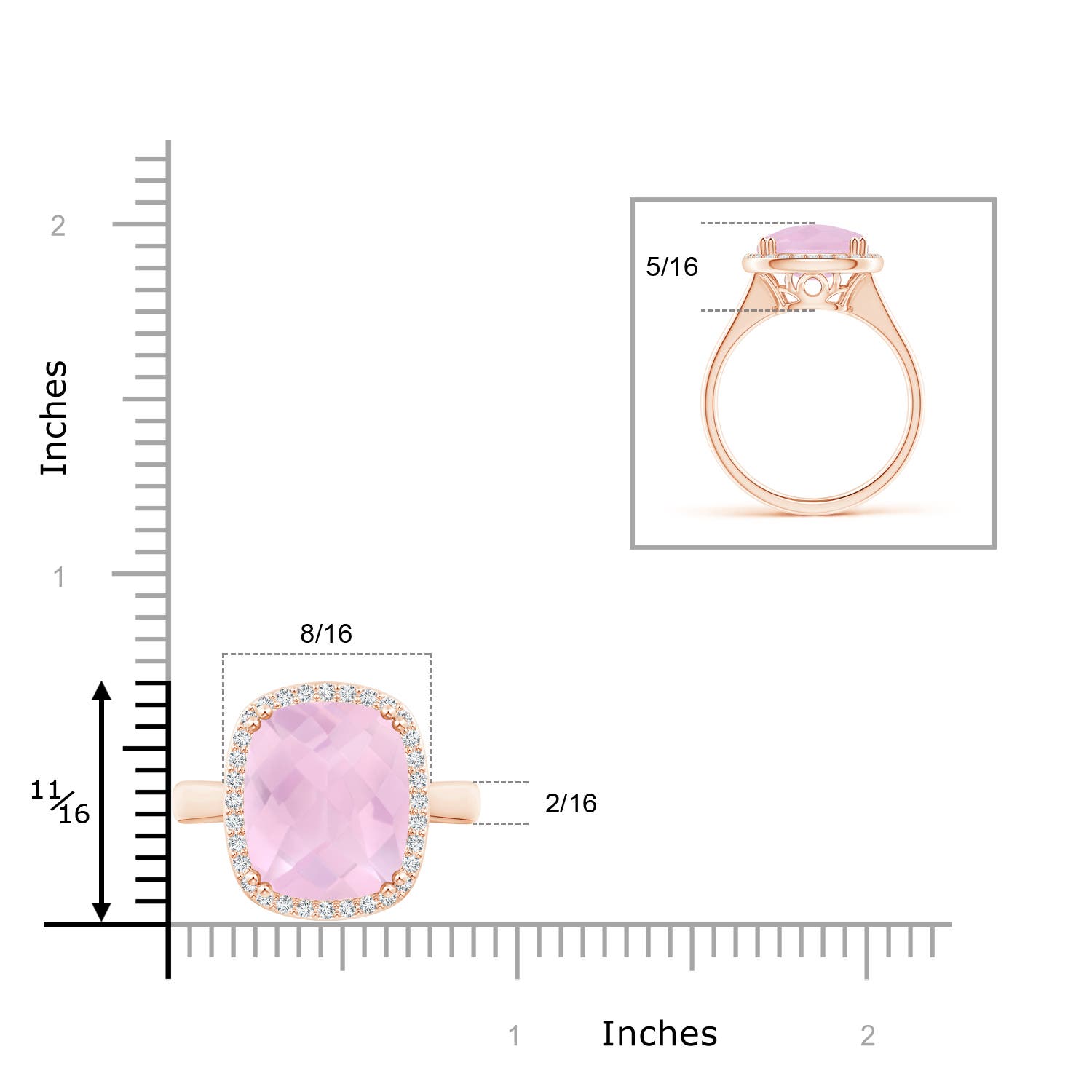 AAAA - Rose Quartz / 6.47 CT / 14 KT Rose Gold