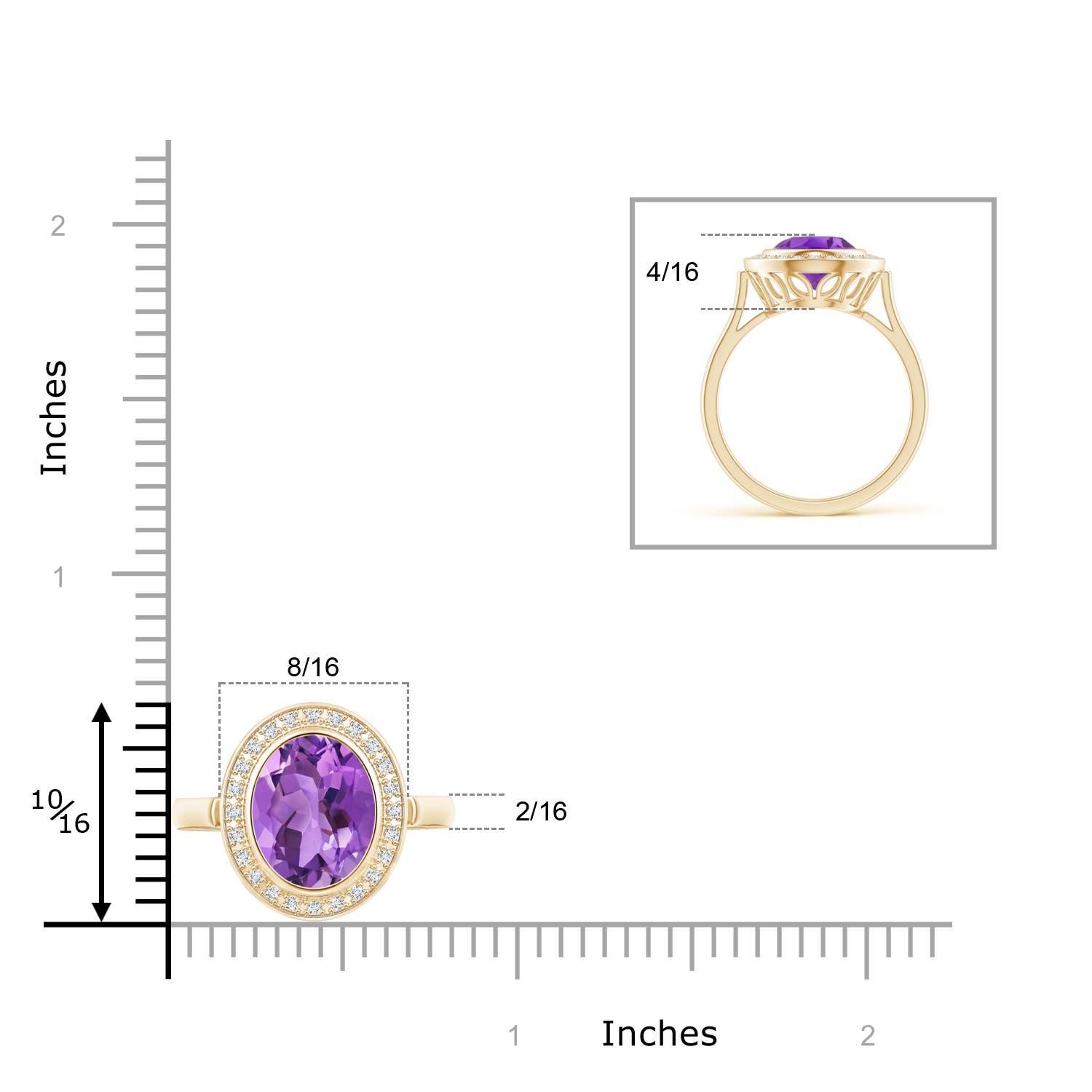 AA - Amethyst / 2.44 CT / 14 KT Yellow Gold