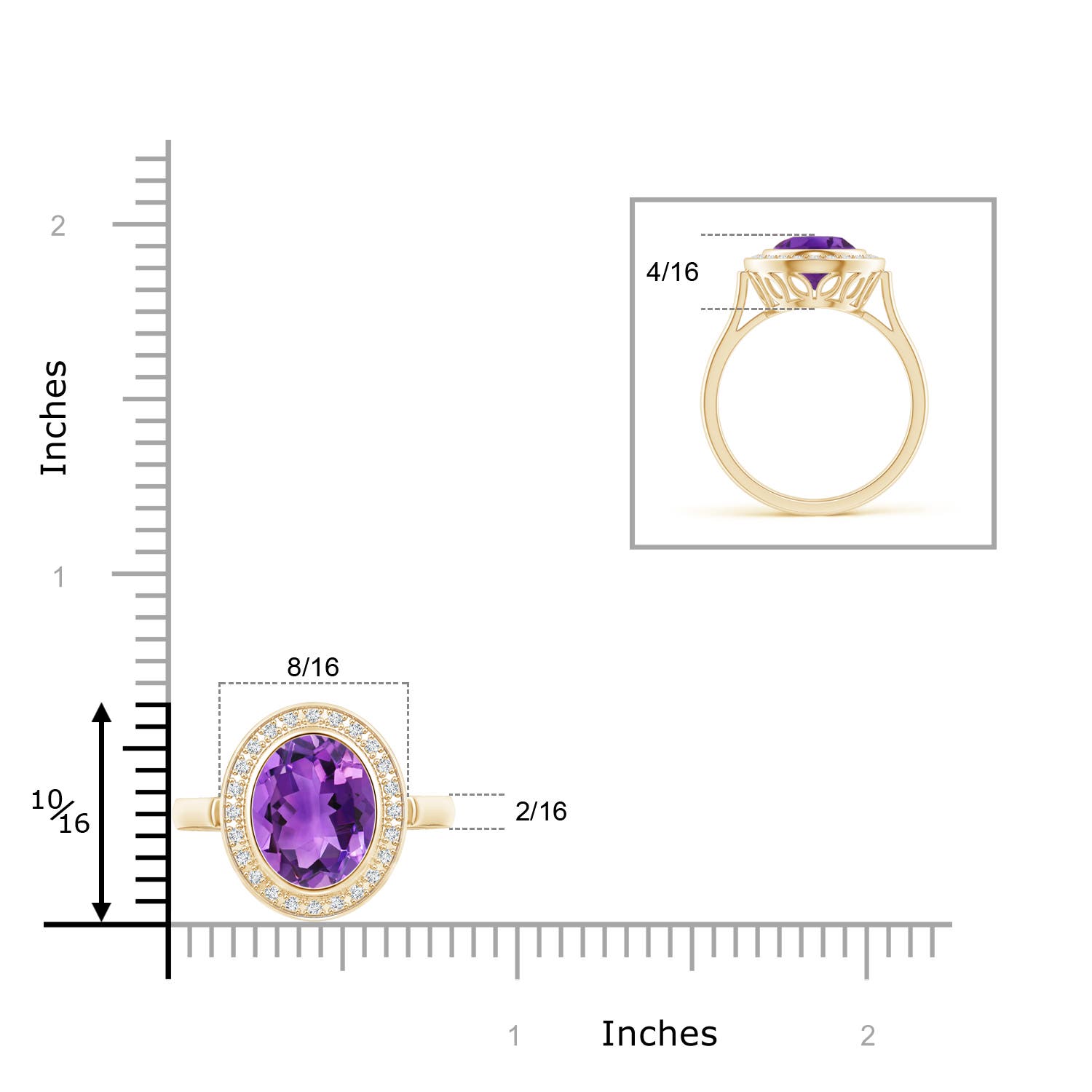 AAA - Amethyst / 2.44 CT / 14 KT Yellow Gold