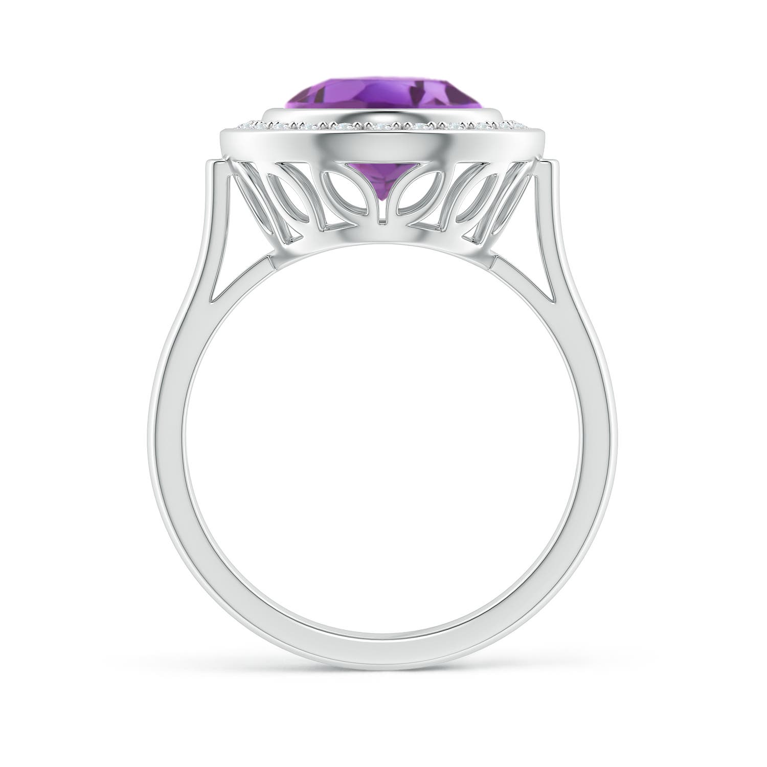 A - Amethyst / 3.34 CT / 14 KT White Gold