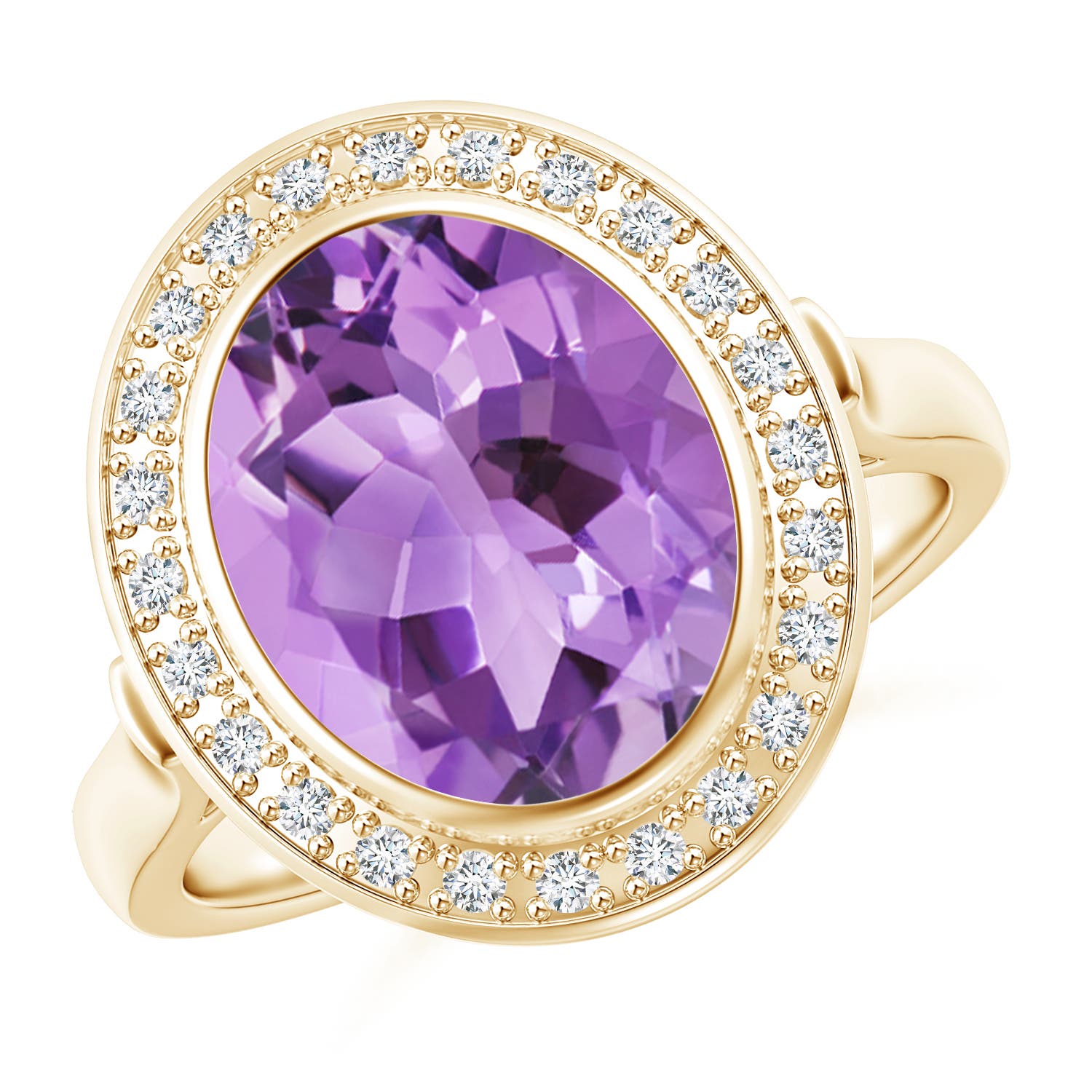 A - Amethyst / 3.34 CT / 14 KT Yellow Gold