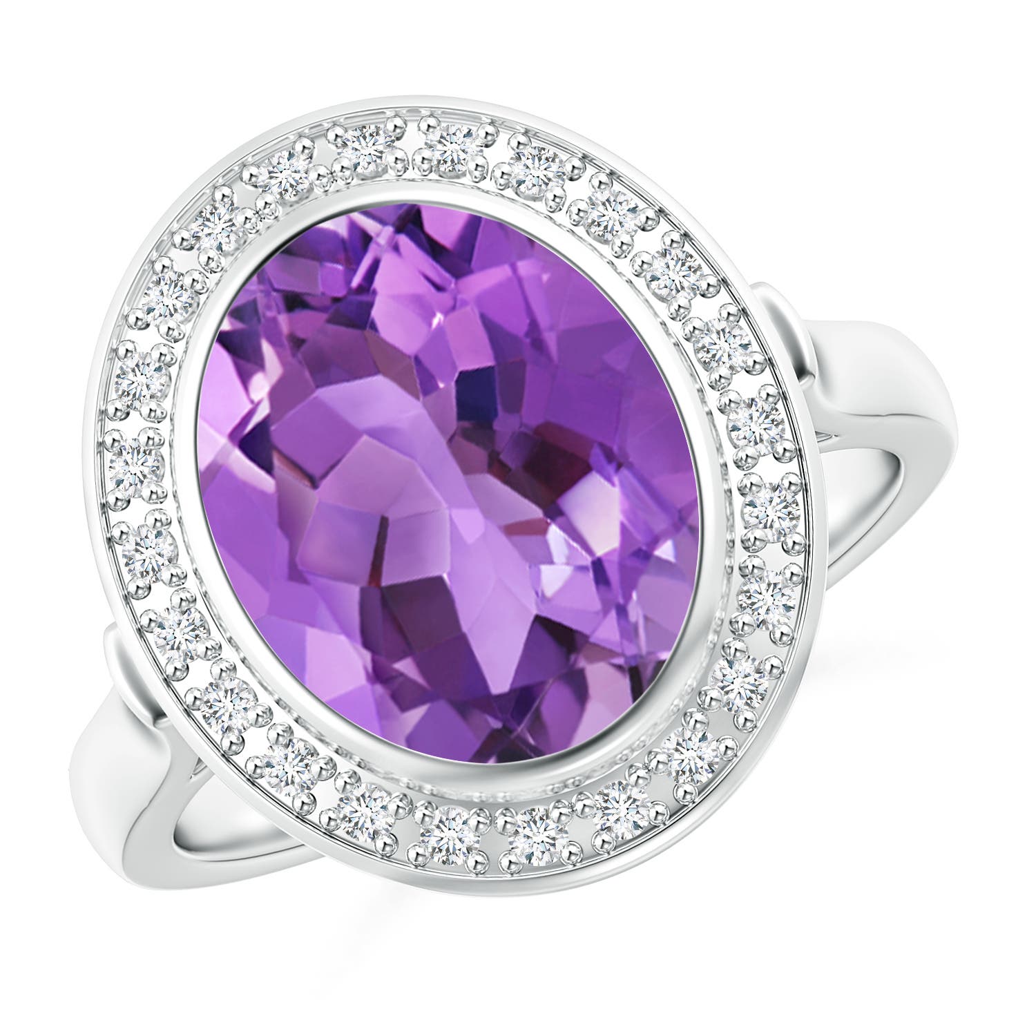 AA - Amethyst / 3.34 CT / 14 KT White Gold