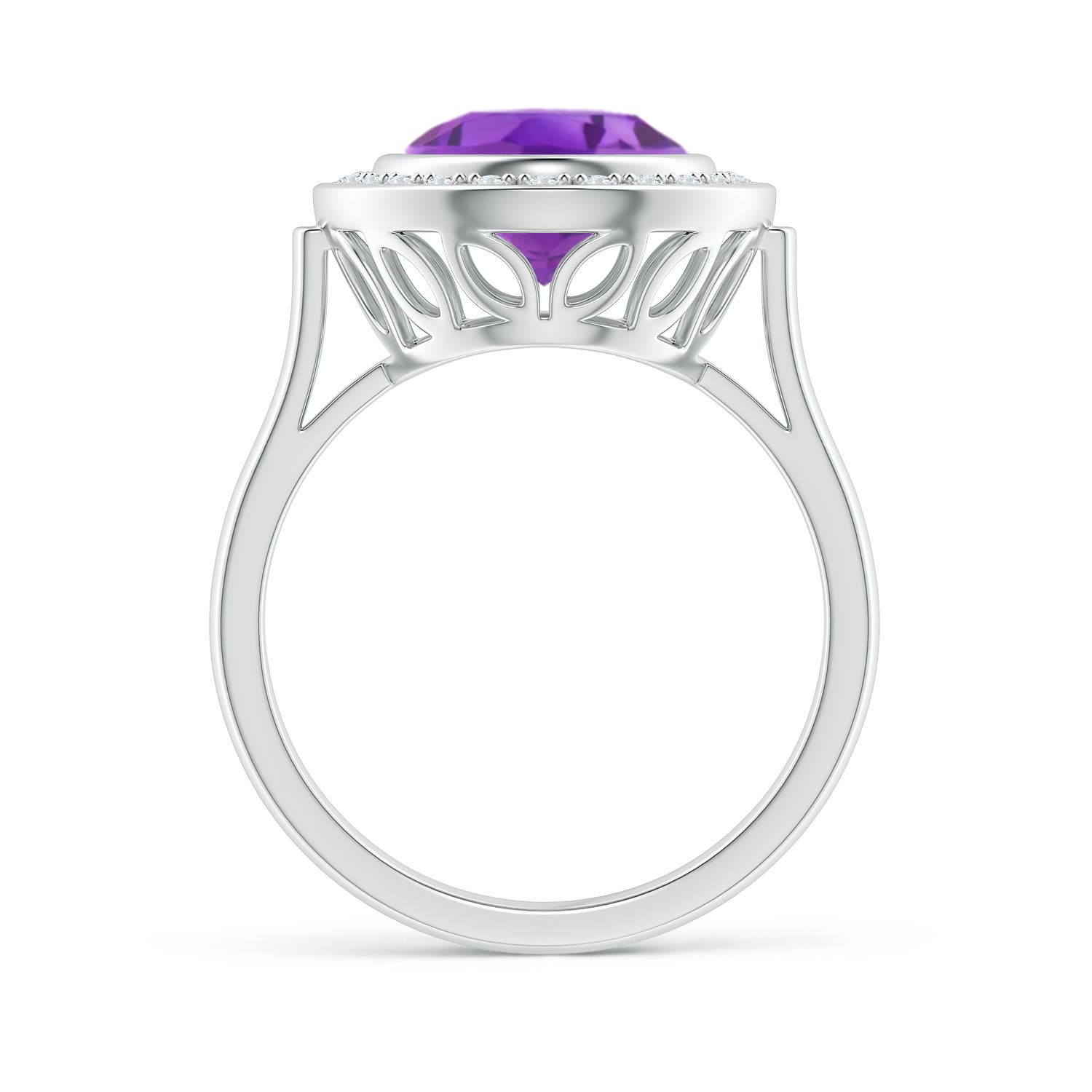 AA - Amethyst / 3.34 CT / 14 KT White Gold