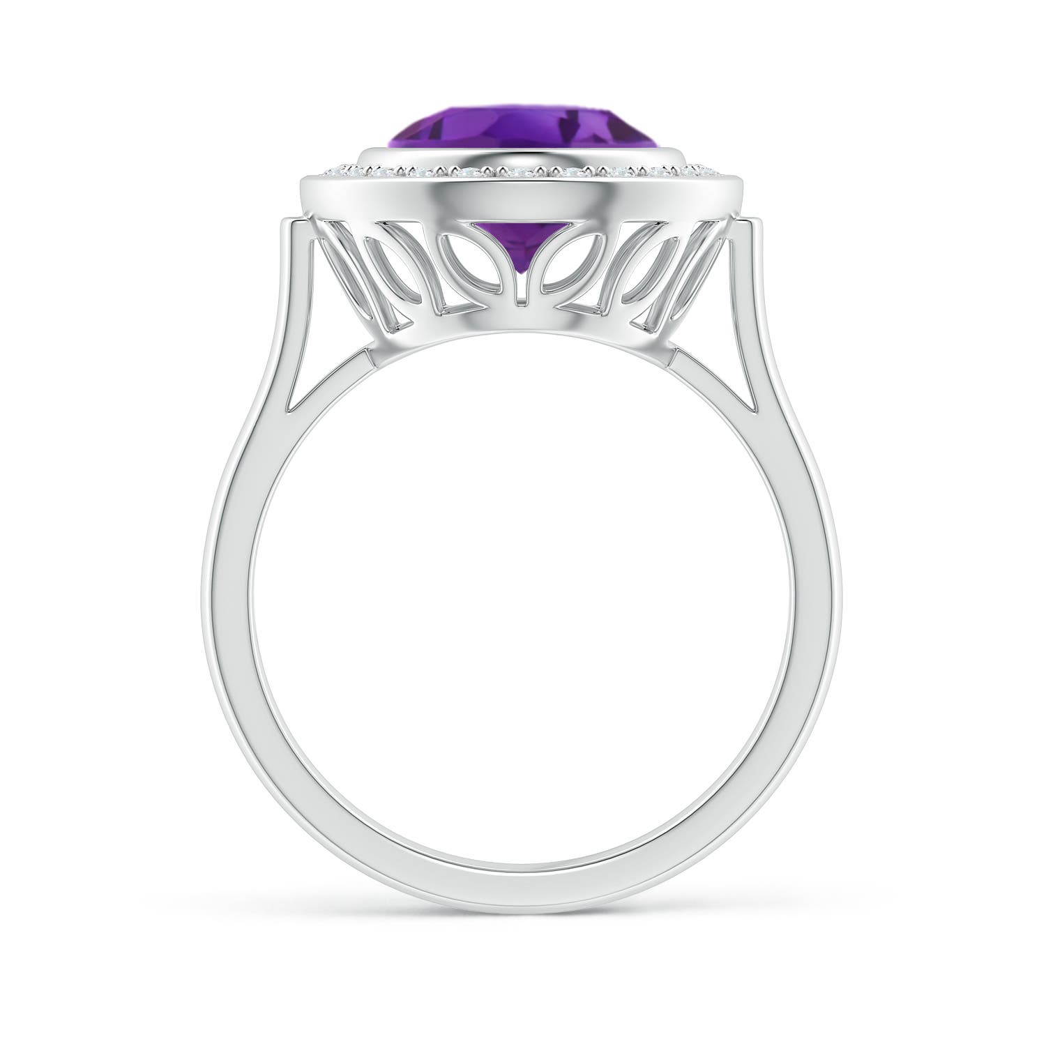 AAA - Amethyst / 3.34 CT / 14 KT White Gold