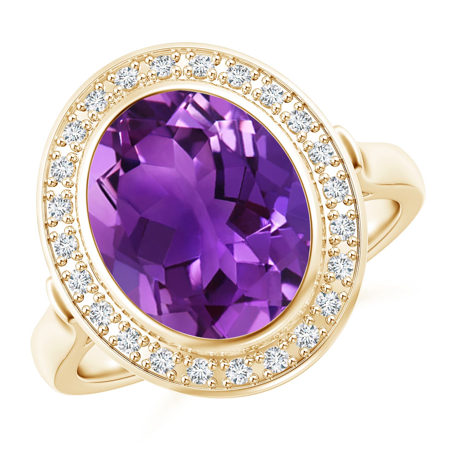 AAAA - Amethyst / 3.34 CT / 14 KT Yellow Gold