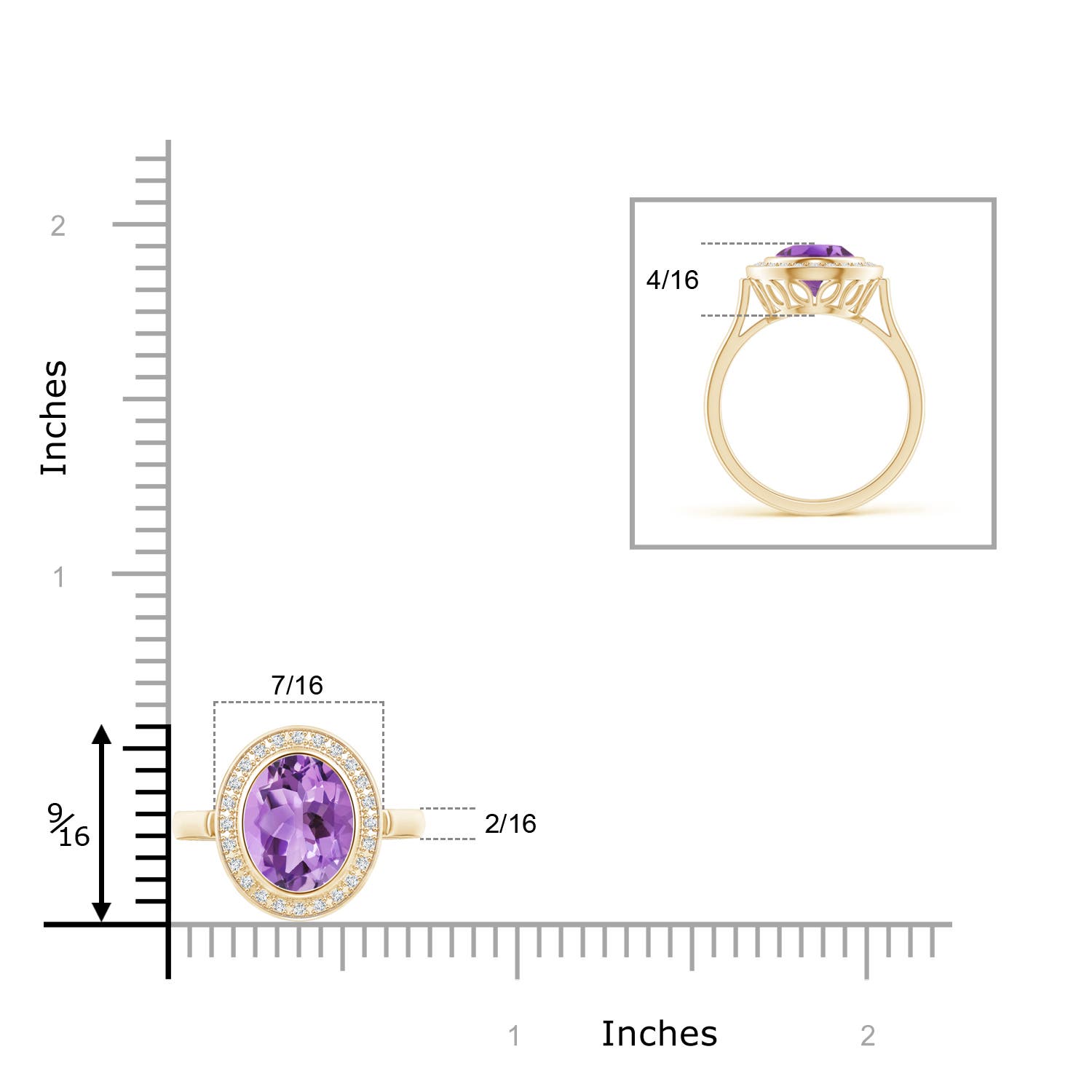 A - Amethyst / 1.71 CT / 14 KT Yellow Gold