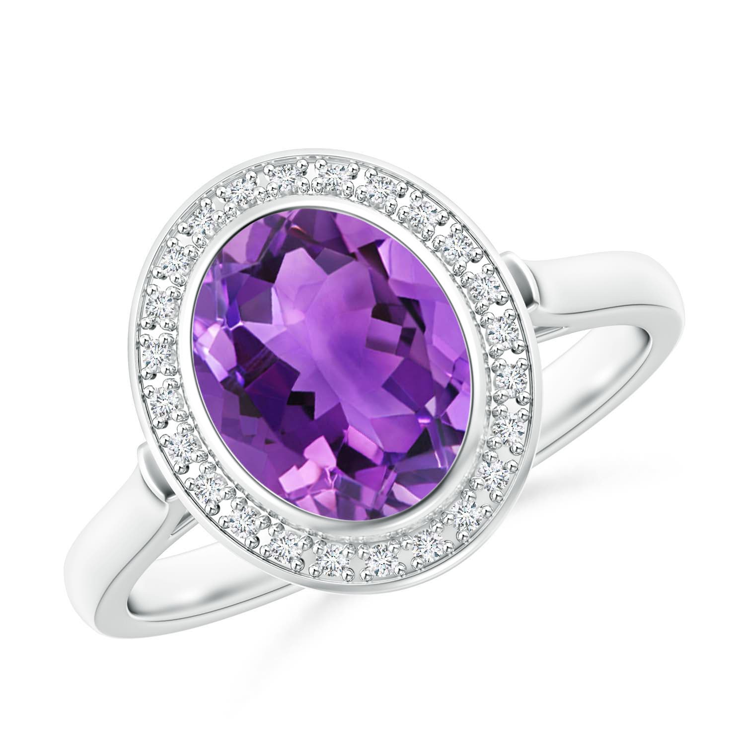 AAA - Amethyst / 1.71 CT / 14 KT White Gold