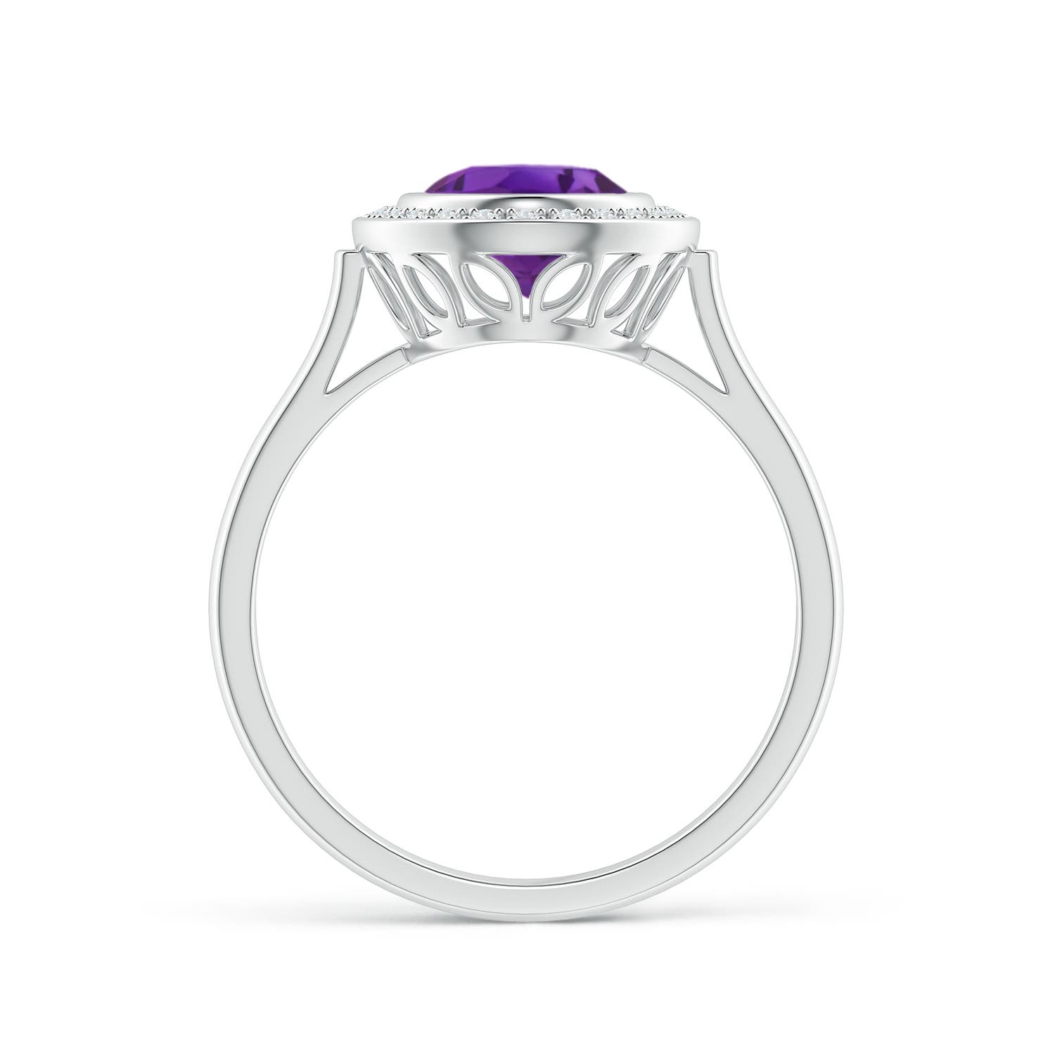 AAA - Amethyst / 1.71 CT / 14 KT White Gold