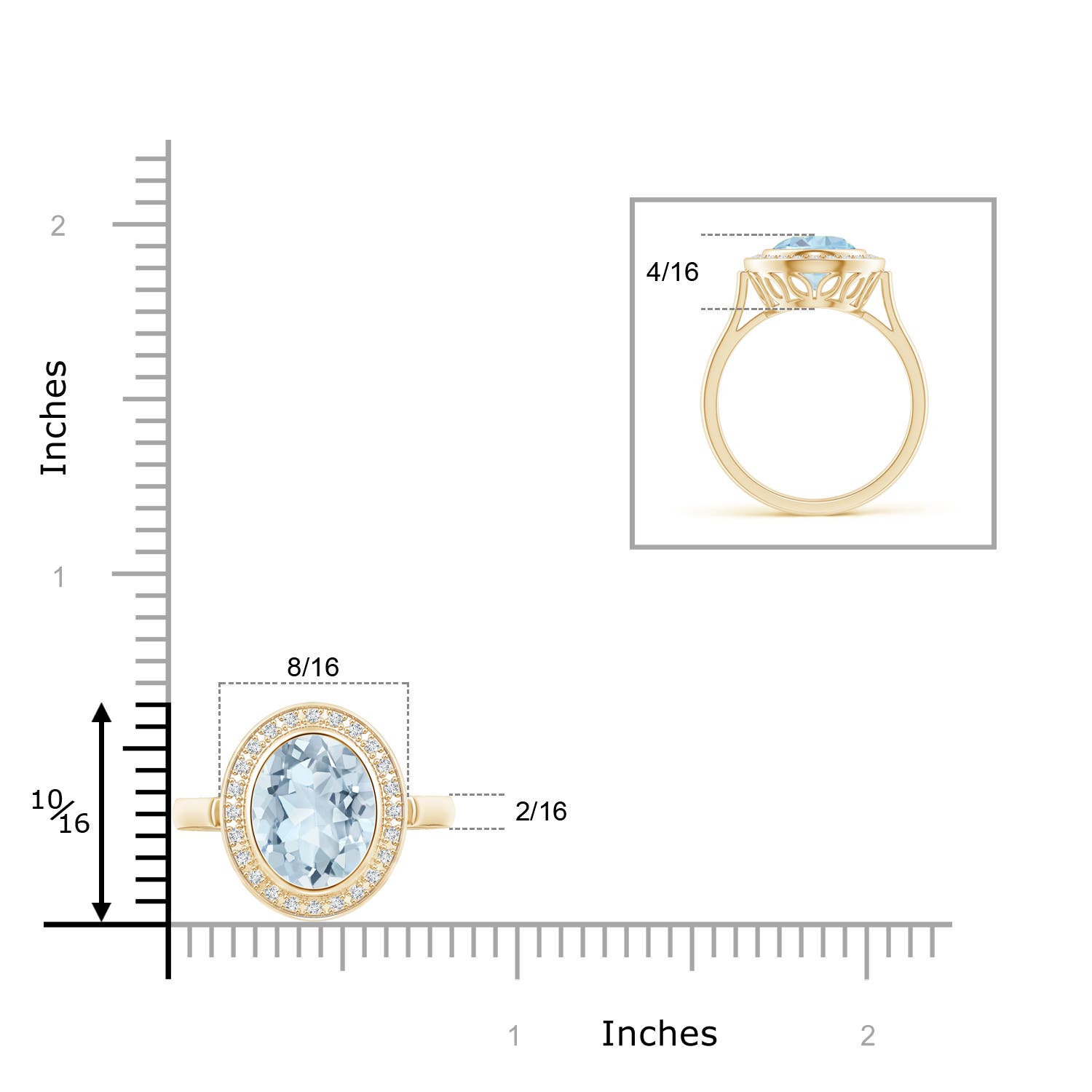 A - Aquamarine / 2.36 CT / 14 KT Yellow Gold