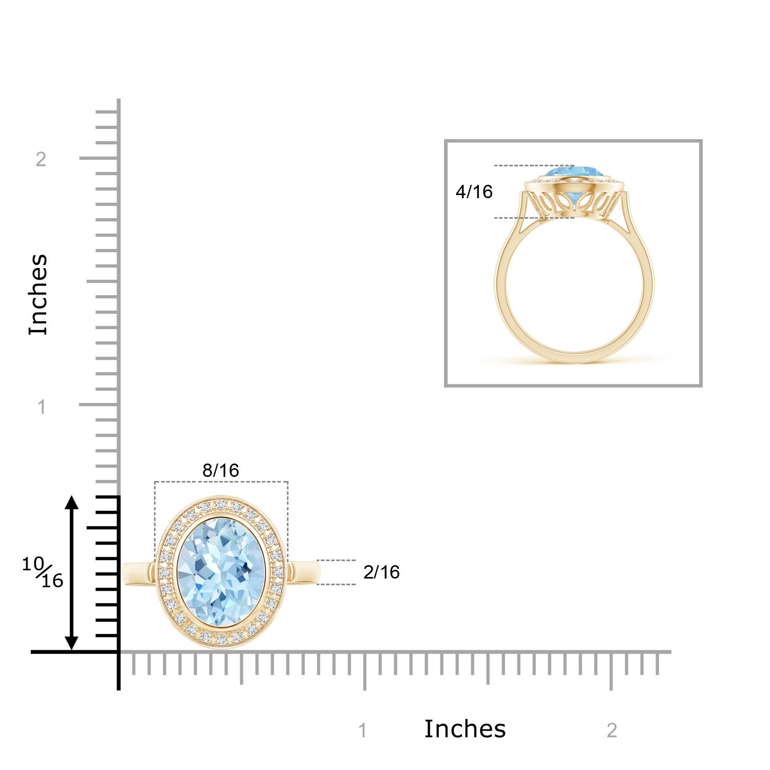 AAA - Aquamarine / 2.36 CT / 14 KT Yellow Gold