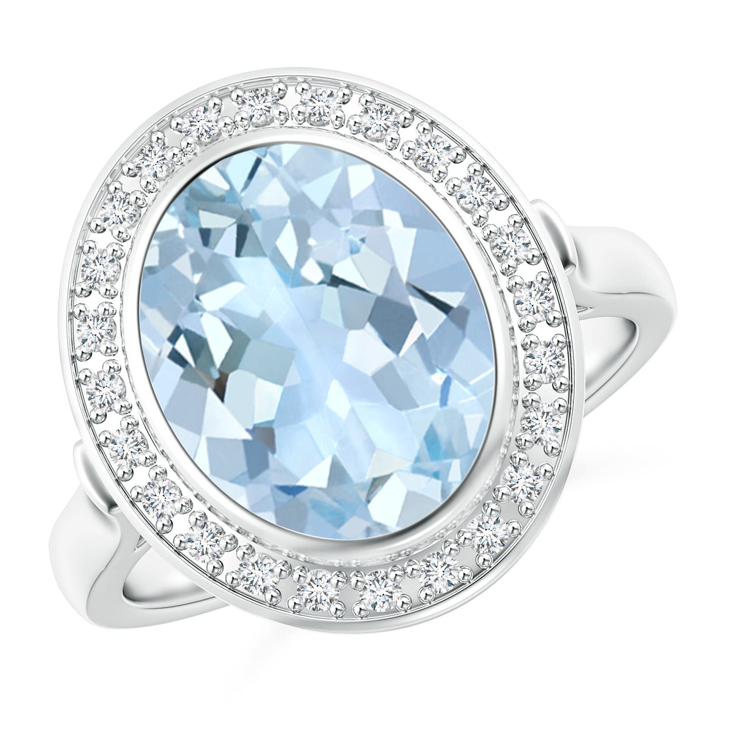 AA - Aquamarine / 3.19 CT / 14 KT White Gold