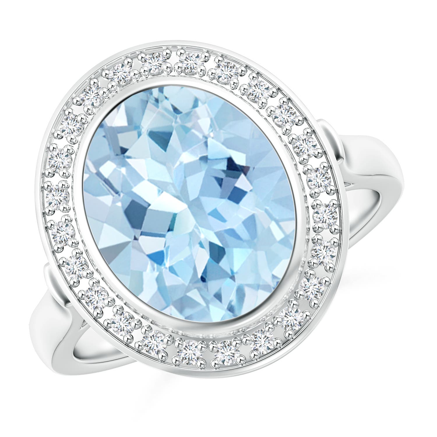 AAA - Aquamarine / 3.19 CT / 14 KT White Gold