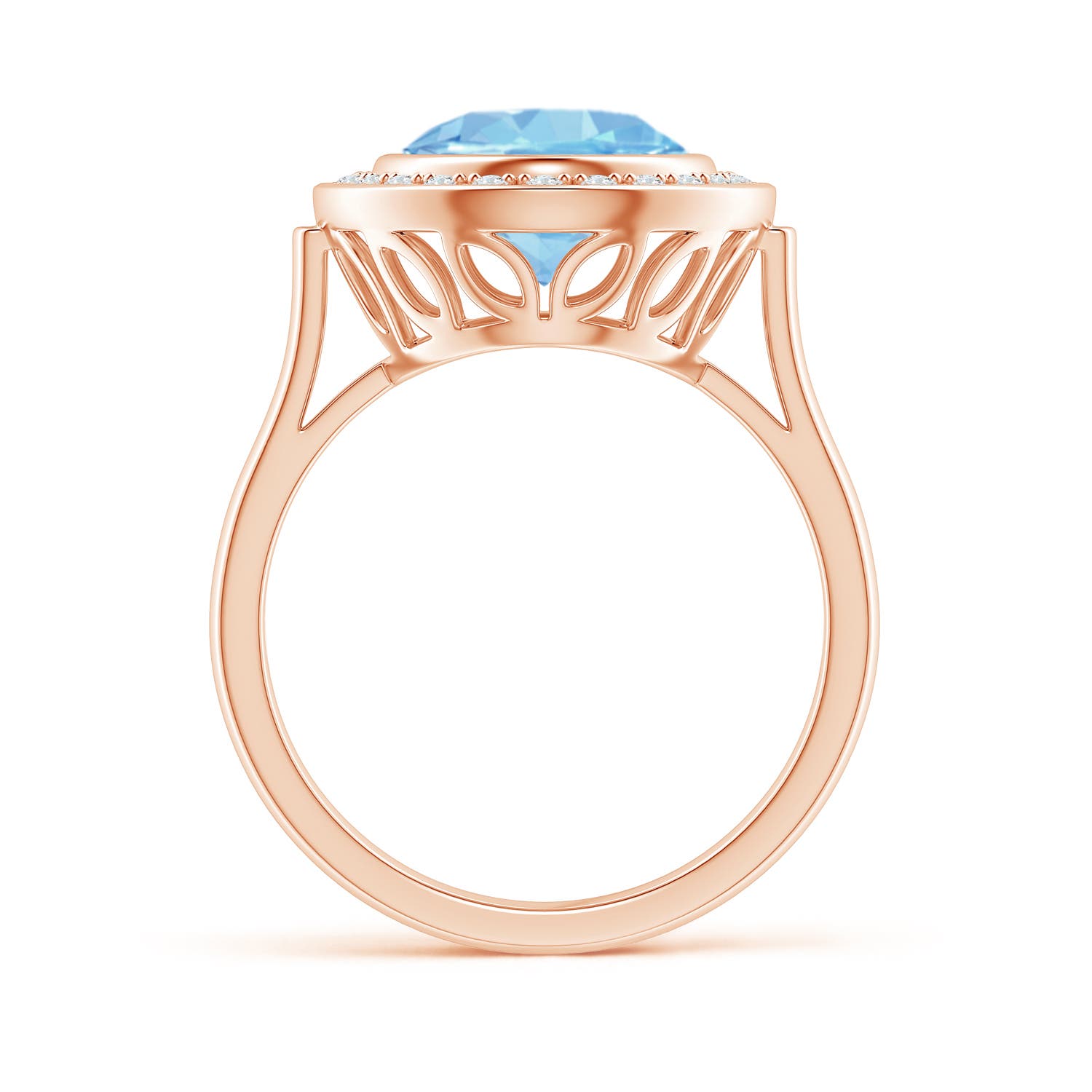 AAAA - Aquamarine / 3.19 CT / 14 KT Rose Gold