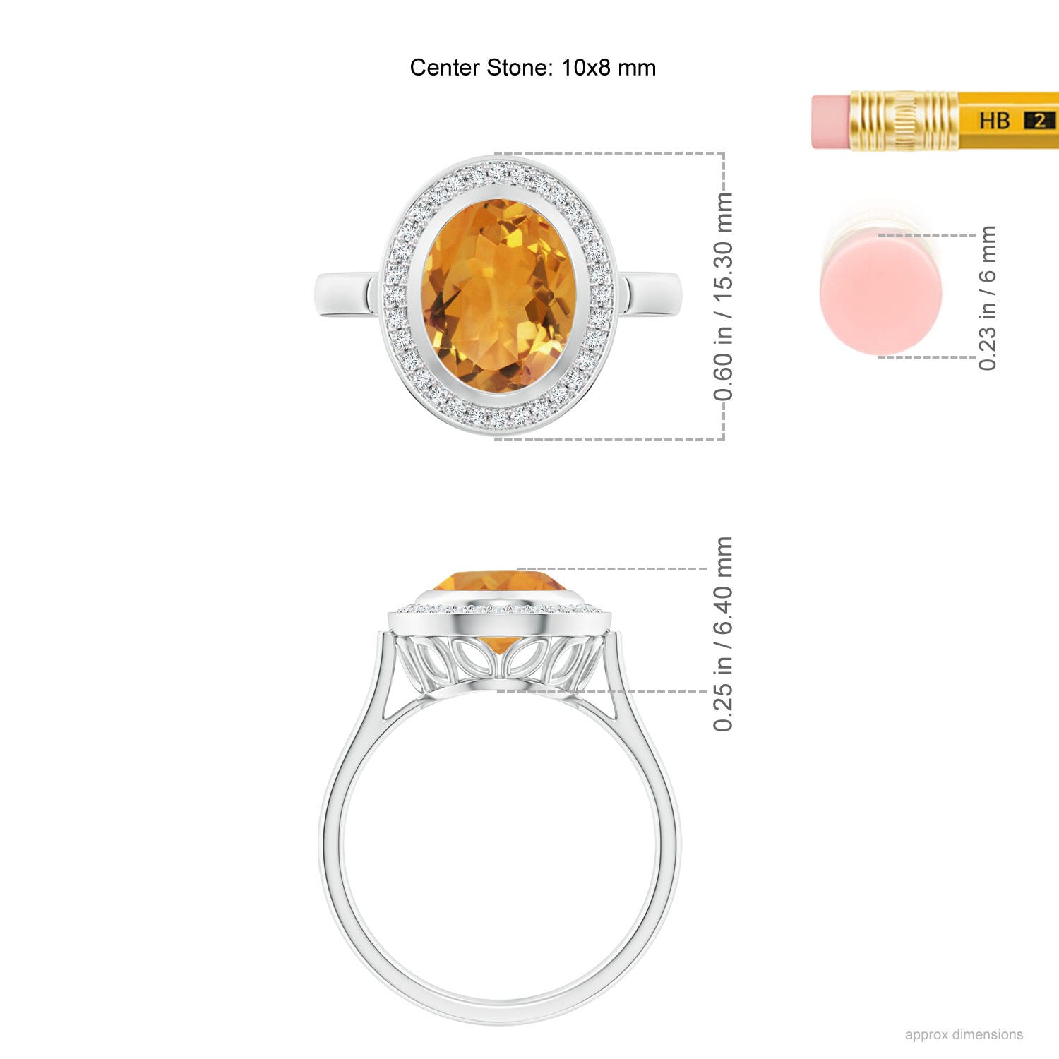 AA - Citrine / 2.66 CT / 14 KT White Gold