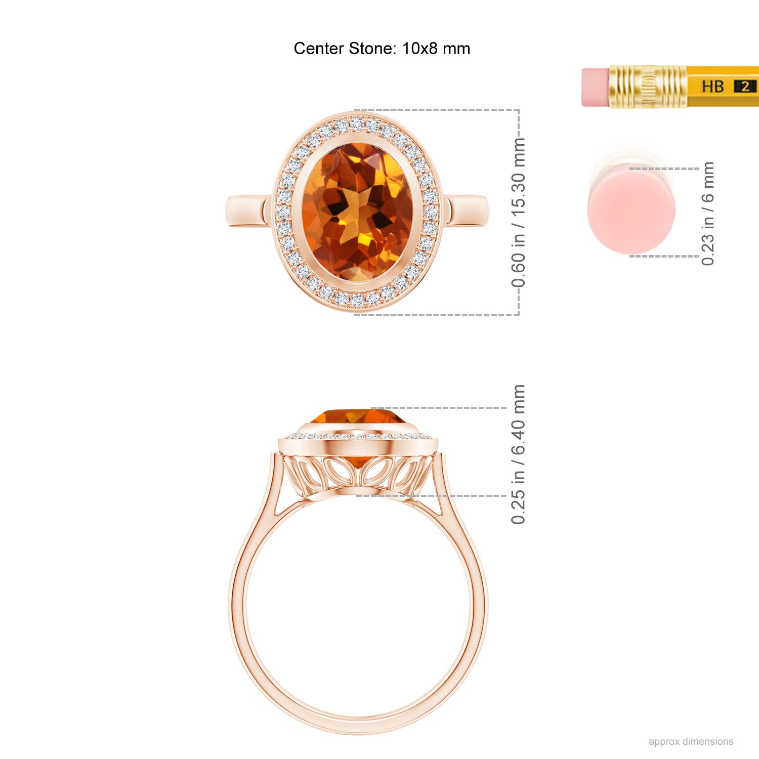 AAAA - Citrine / 2.66 CT / 14 KT Rose Gold