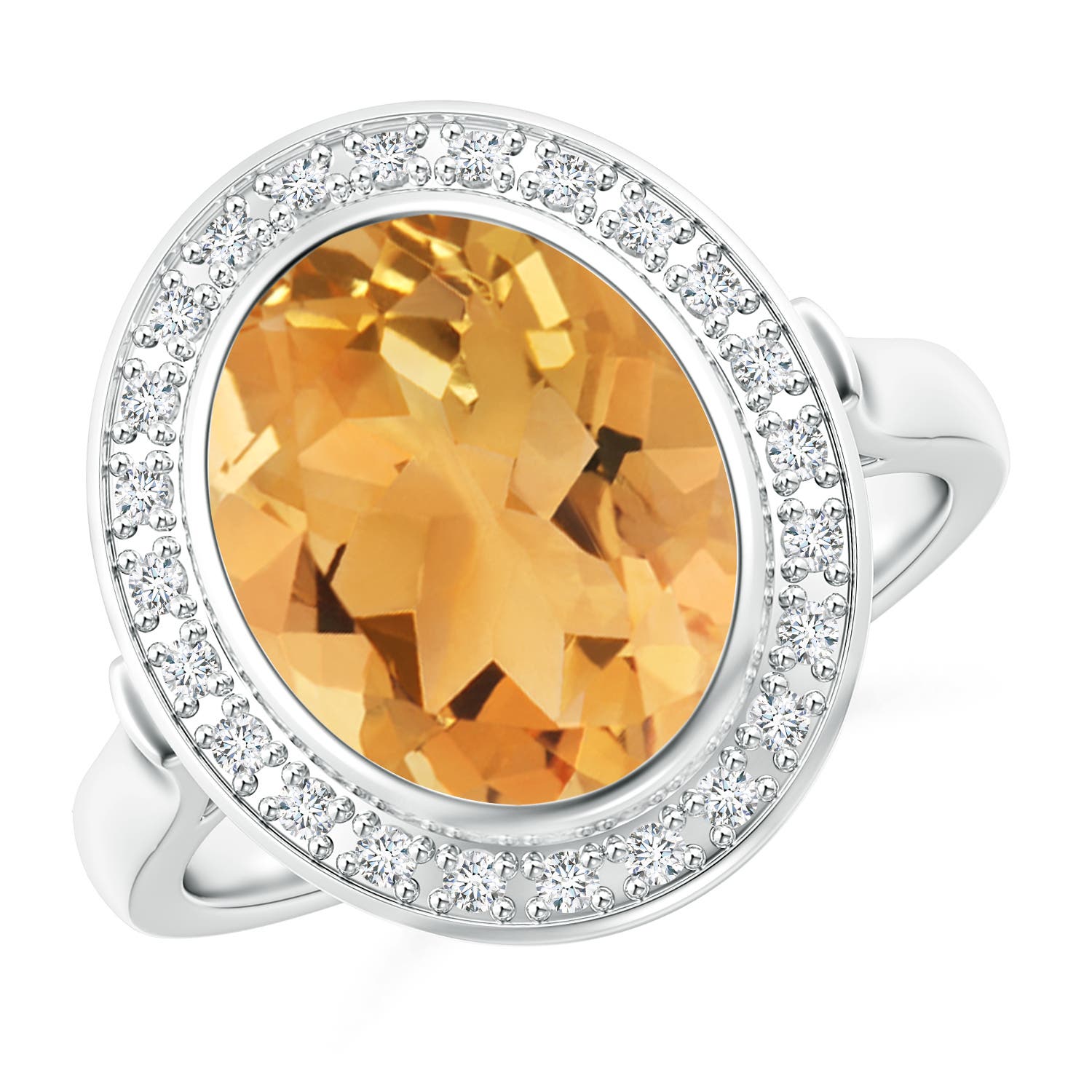 A - Citrine / 3.59 CT / 14 KT White Gold