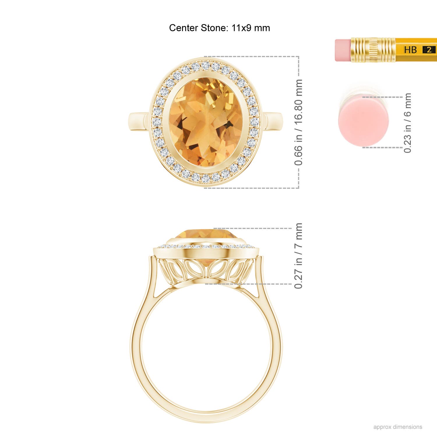 A - Citrine / 3.59 CT / 14 KT Yellow Gold