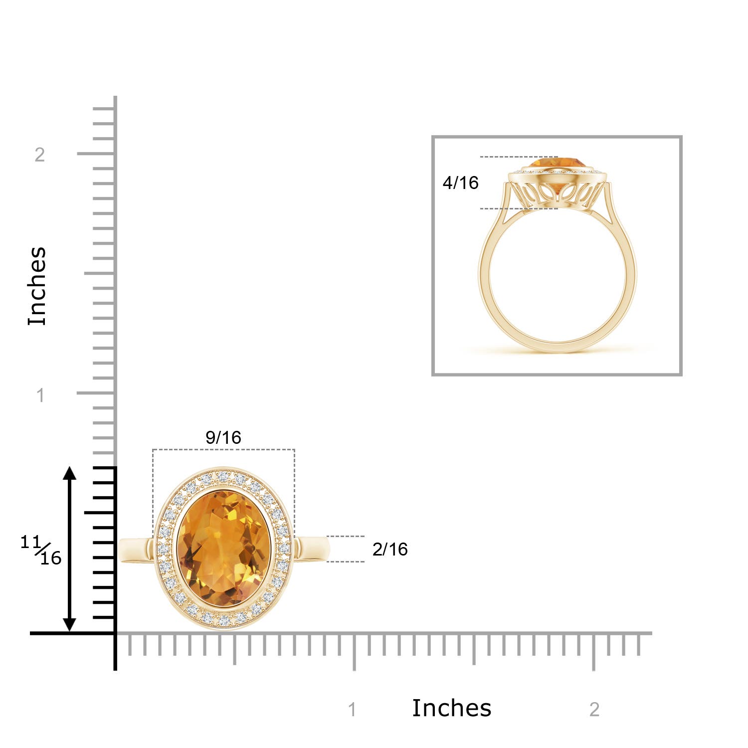 AA - Citrine / 3.59 CT / 14 KT Yellow Gold