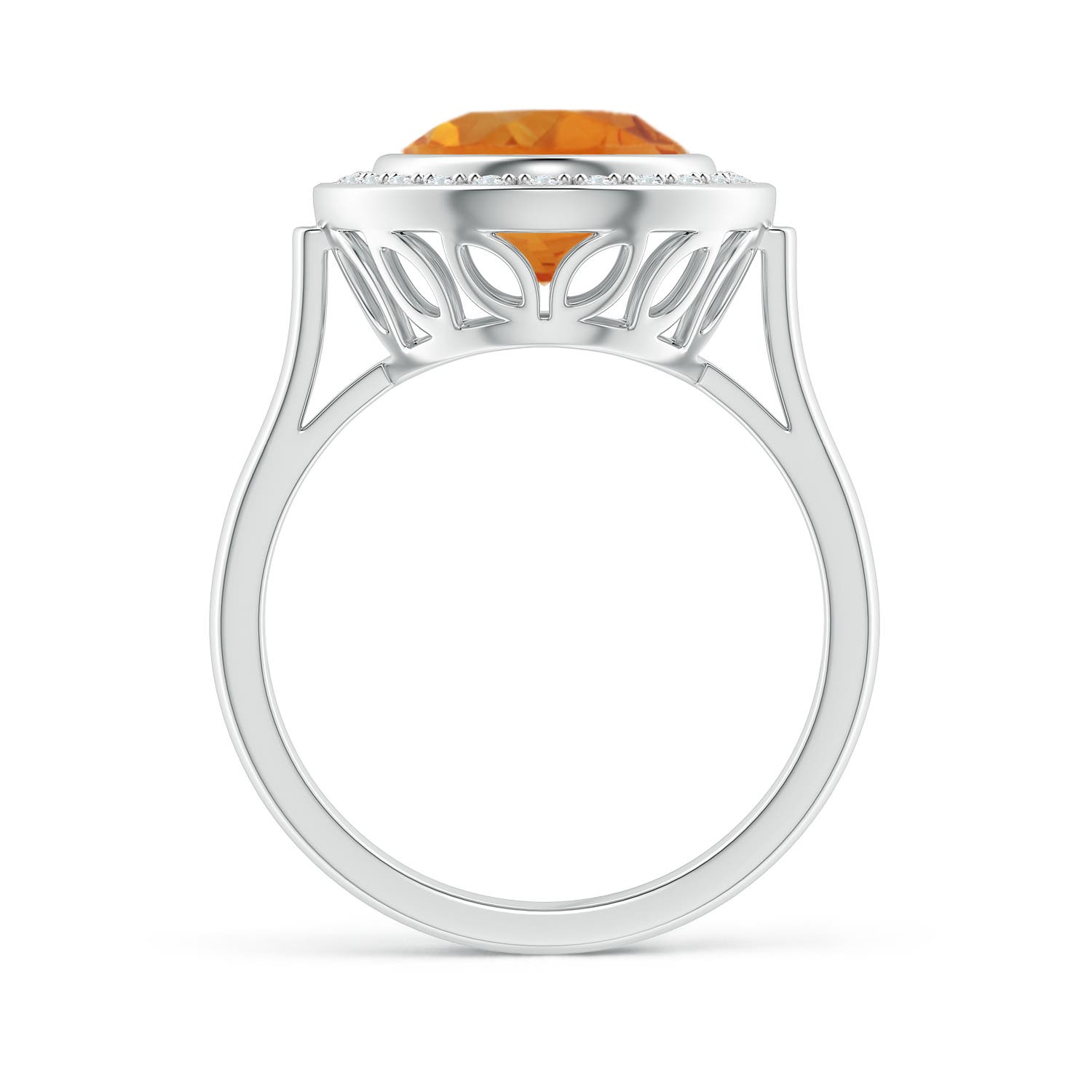 AAA - Citrine / 3.59 CT / 14 KT White Gold