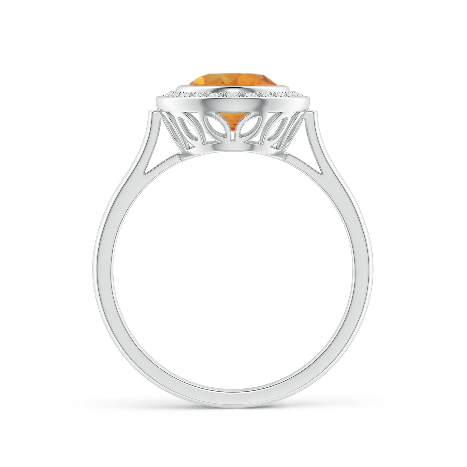 AA - Citrine / 1.75 CT / 14 KT White Gold