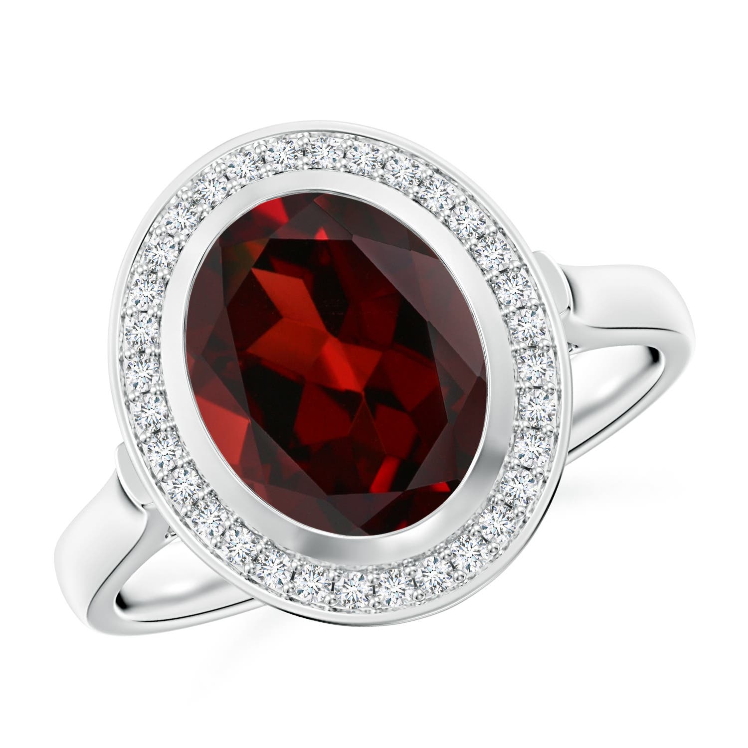 AAA - Garnet / 3.11 CT / 14 KT White Gold