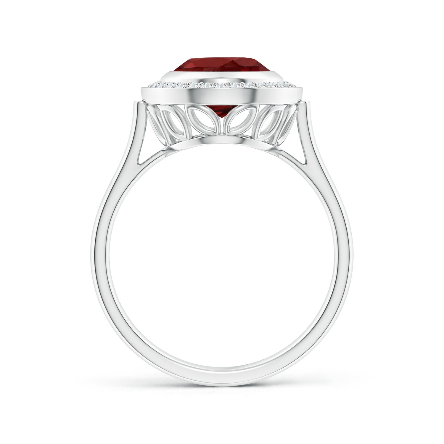 AAAA - Garnet / 3.11 CT / 14 KT White Gold