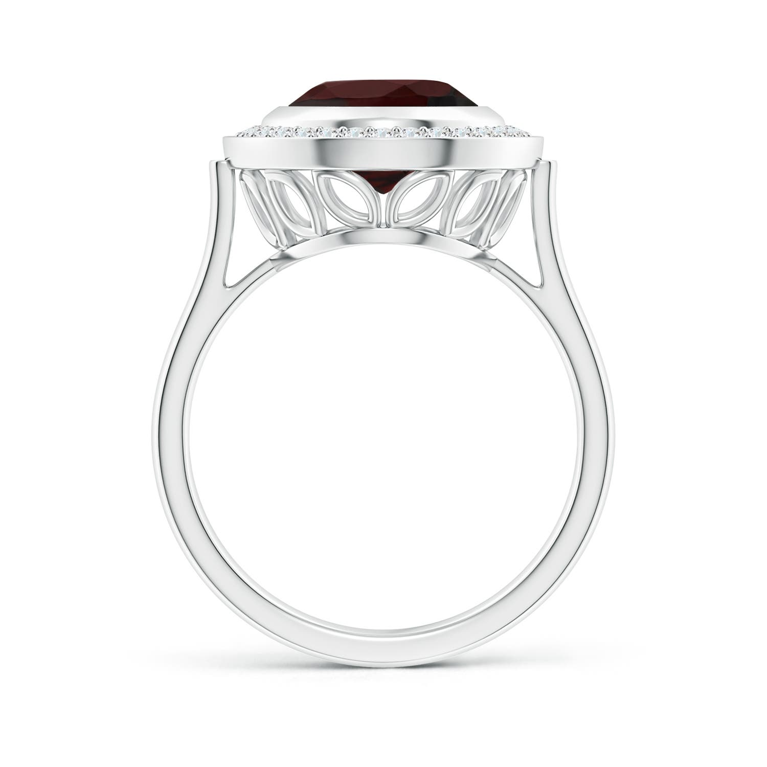 A - Garnet / 4.39 CT / 14 KT White Gold