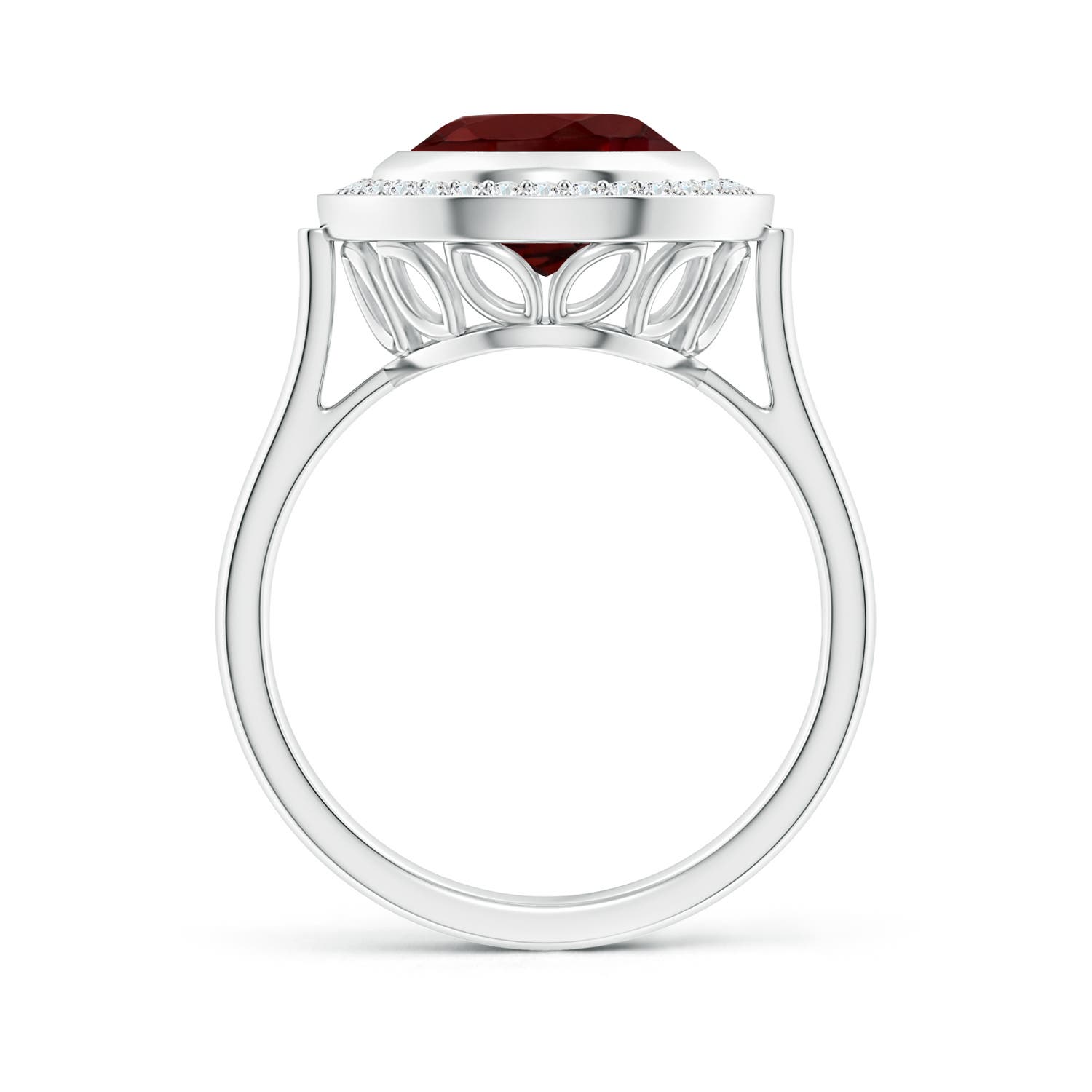 AAA - Garnet / 4.39 CT / 14 KT White Gold