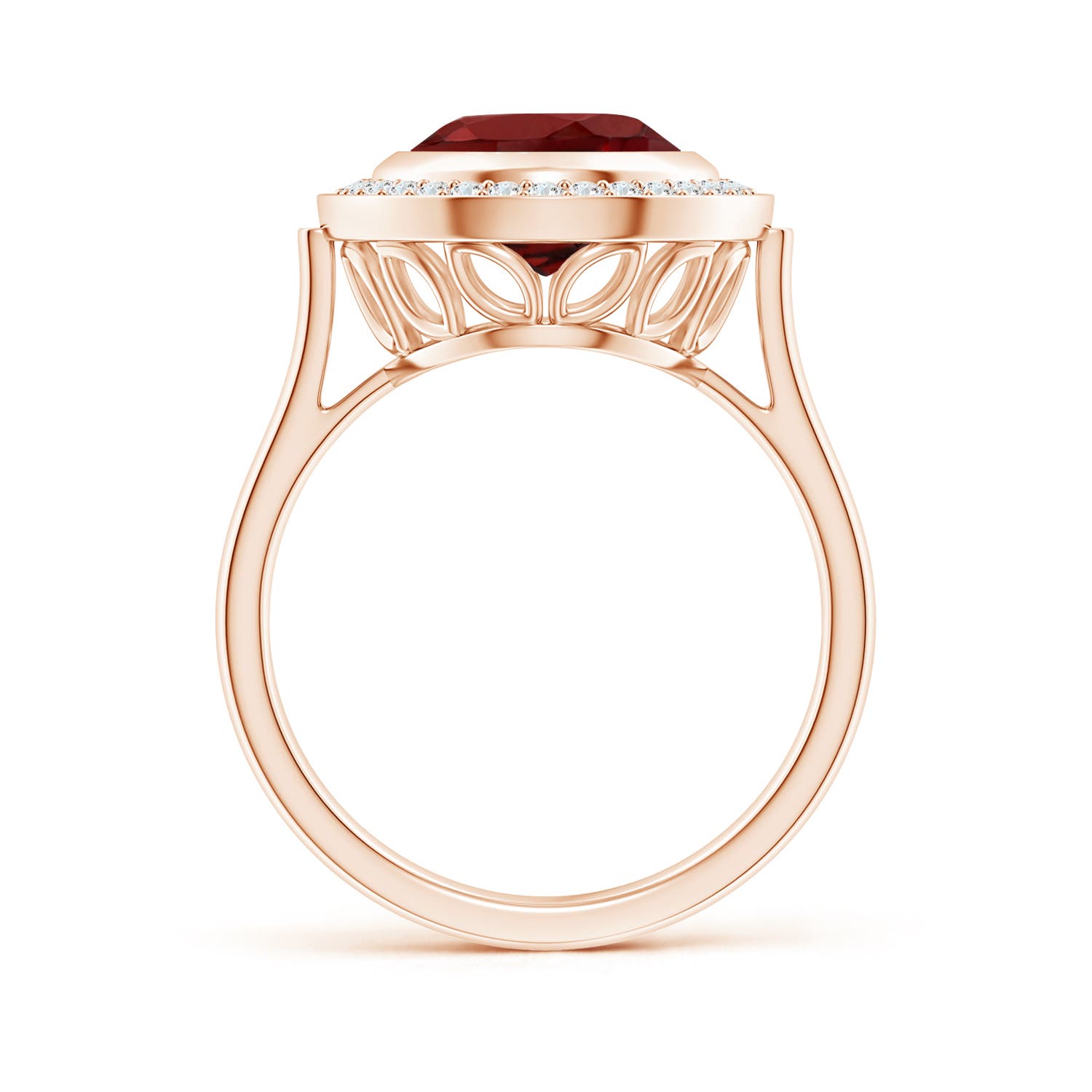 AAAA - Garnet / 4.39 CT / 14 KT Rose Gold