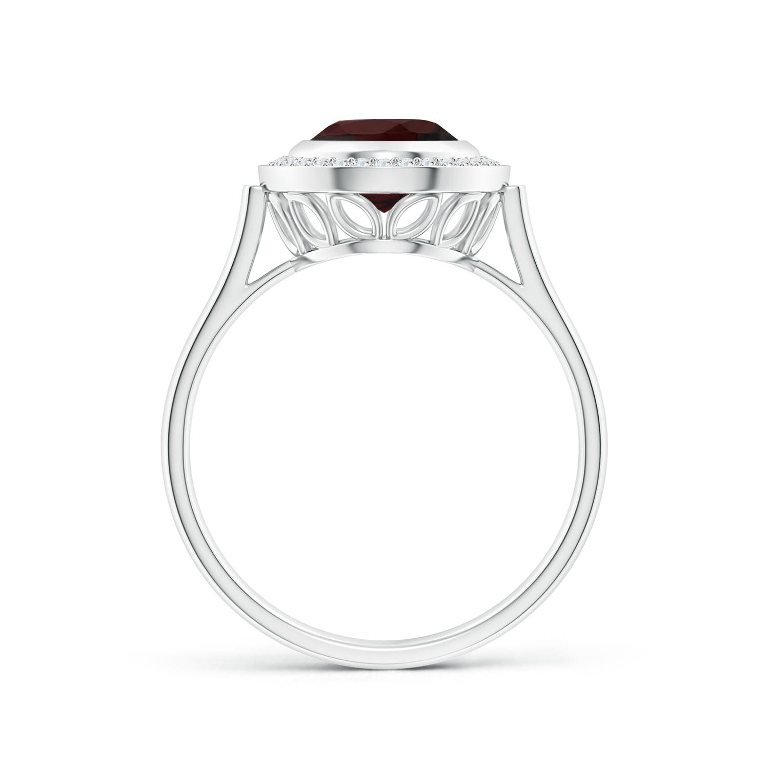 A - Garnet / 2.1 CT / 14 KT White Gold