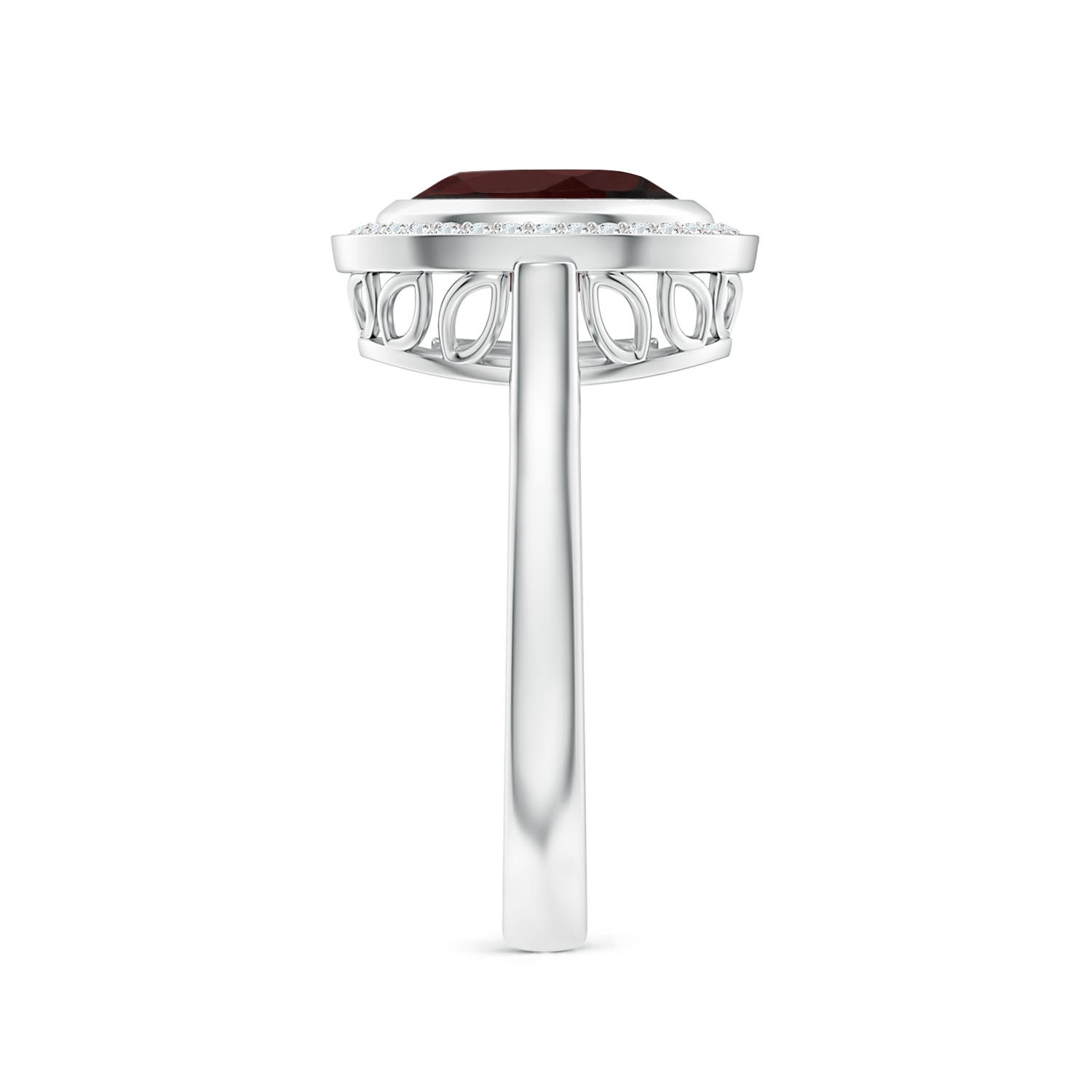 A - Garnet / 2.1 CT / 14 KT White Gold