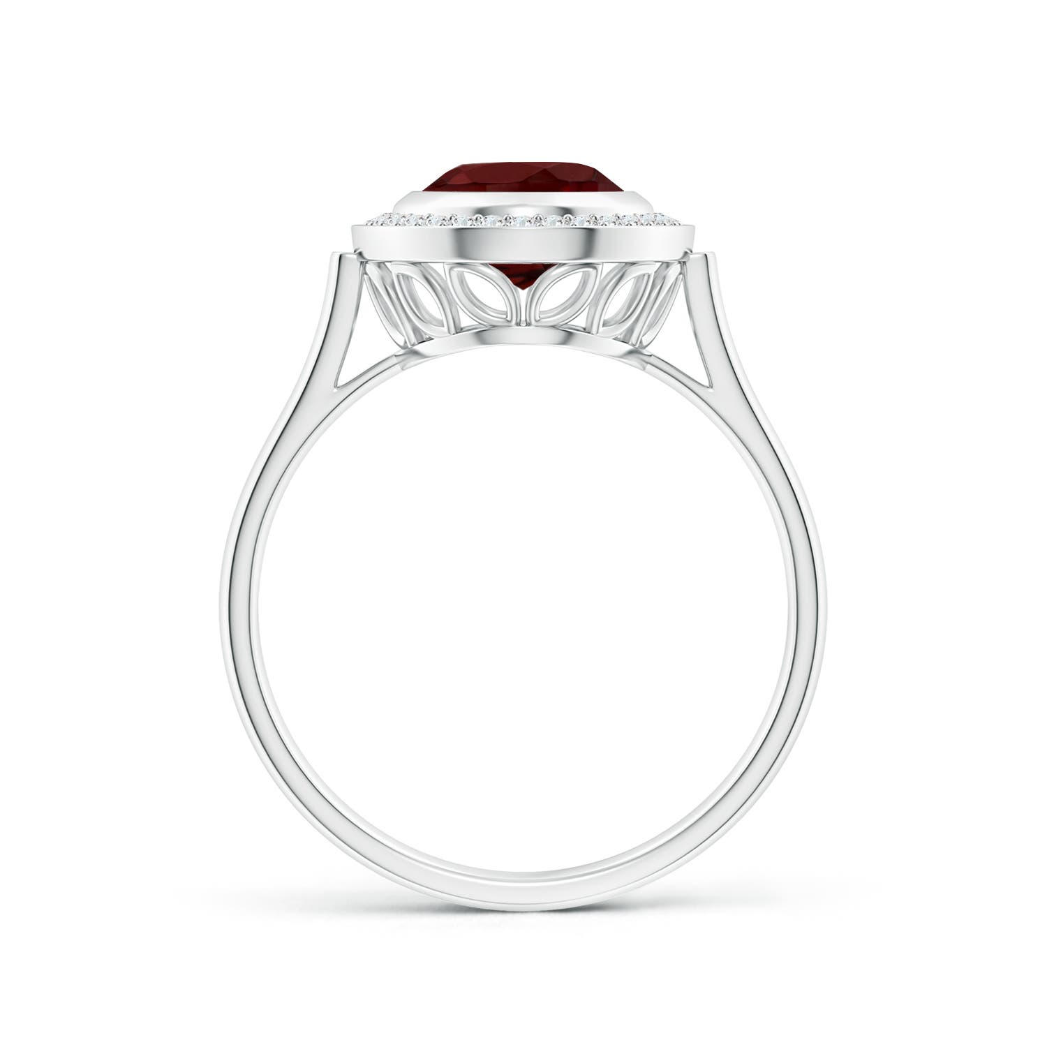 AAA - Garnet / 2.1 CT / 14 KT White Gold