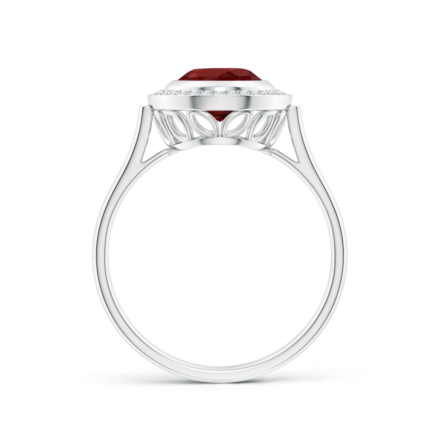 AAAA - Garnet / 2.1 CT / 14 KT White Gold