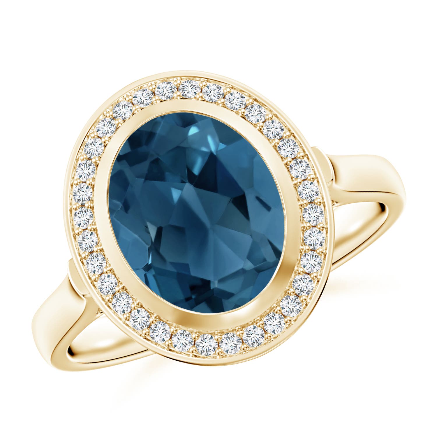 AA - London Blue Topaz / 3.41 CT / 14 KT Yellow Gold