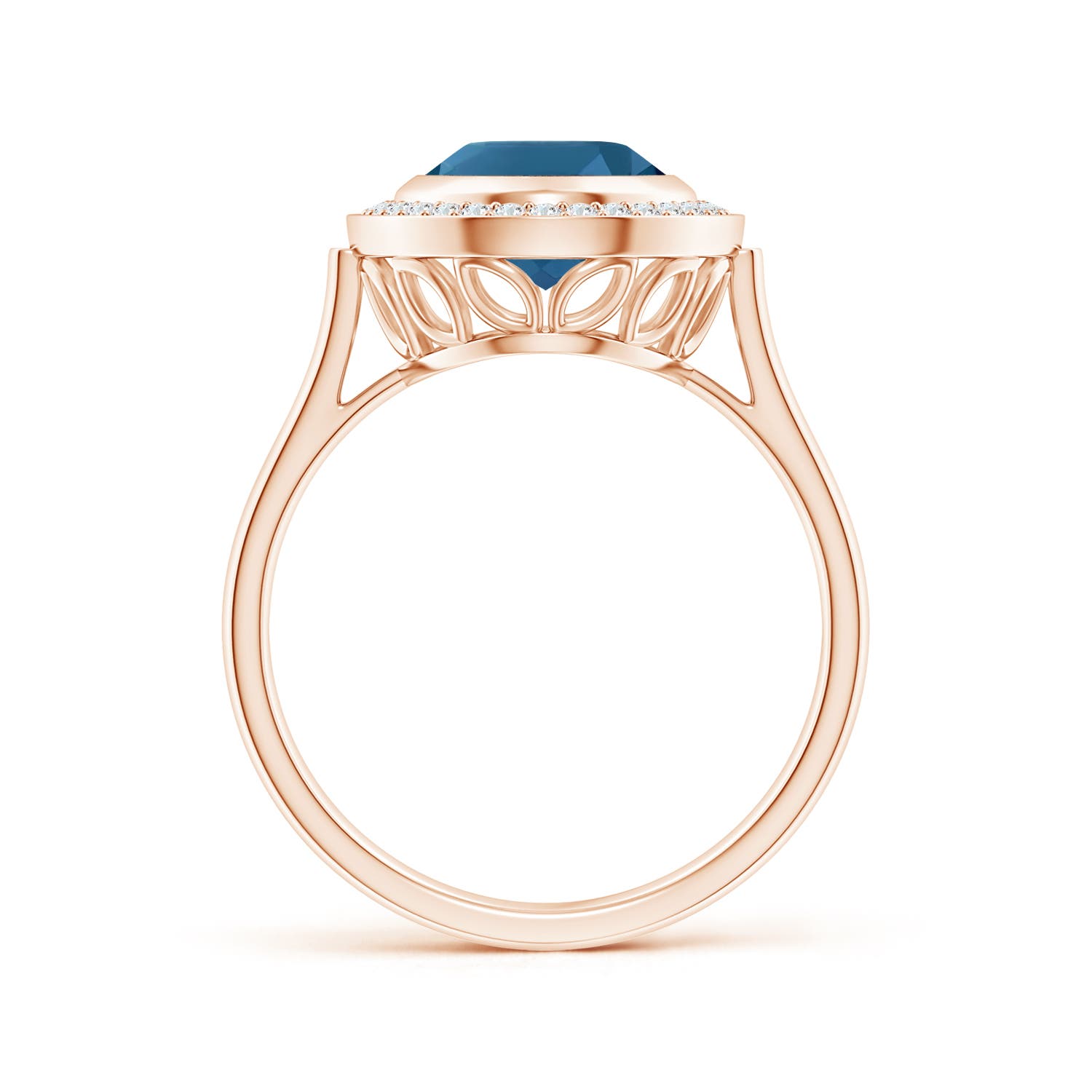 AAA - London Blue Topaz / 3.41 CT / 14 KT Rose Gold