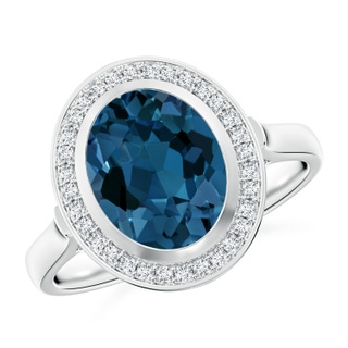 Oval AAA London Blue Topaz