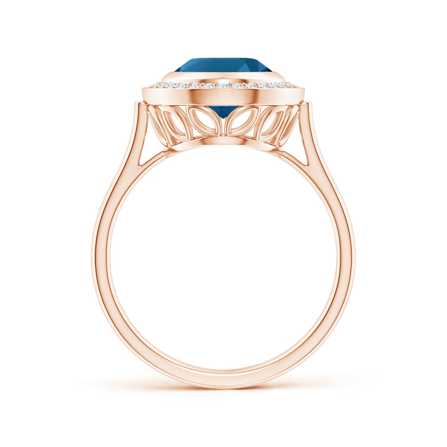 AAAA - London Blue Topaz / 3.41 CT / 14 KT Rose Gold