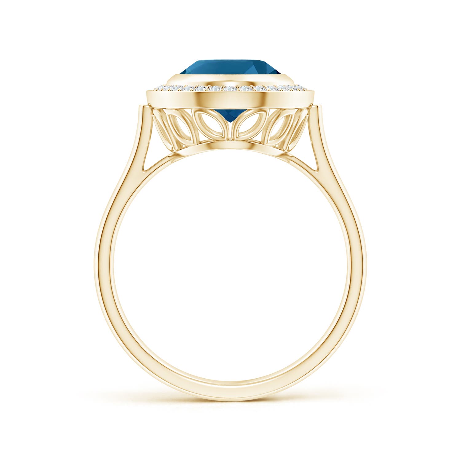 AAAA - London Blue Topaz / 3.41 CT / 14 KT Yellow Gold