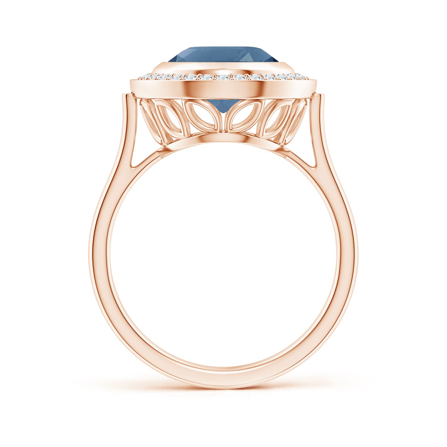 A - London Blue Topaz / 4.89 CT / 14 KT Rose Gold