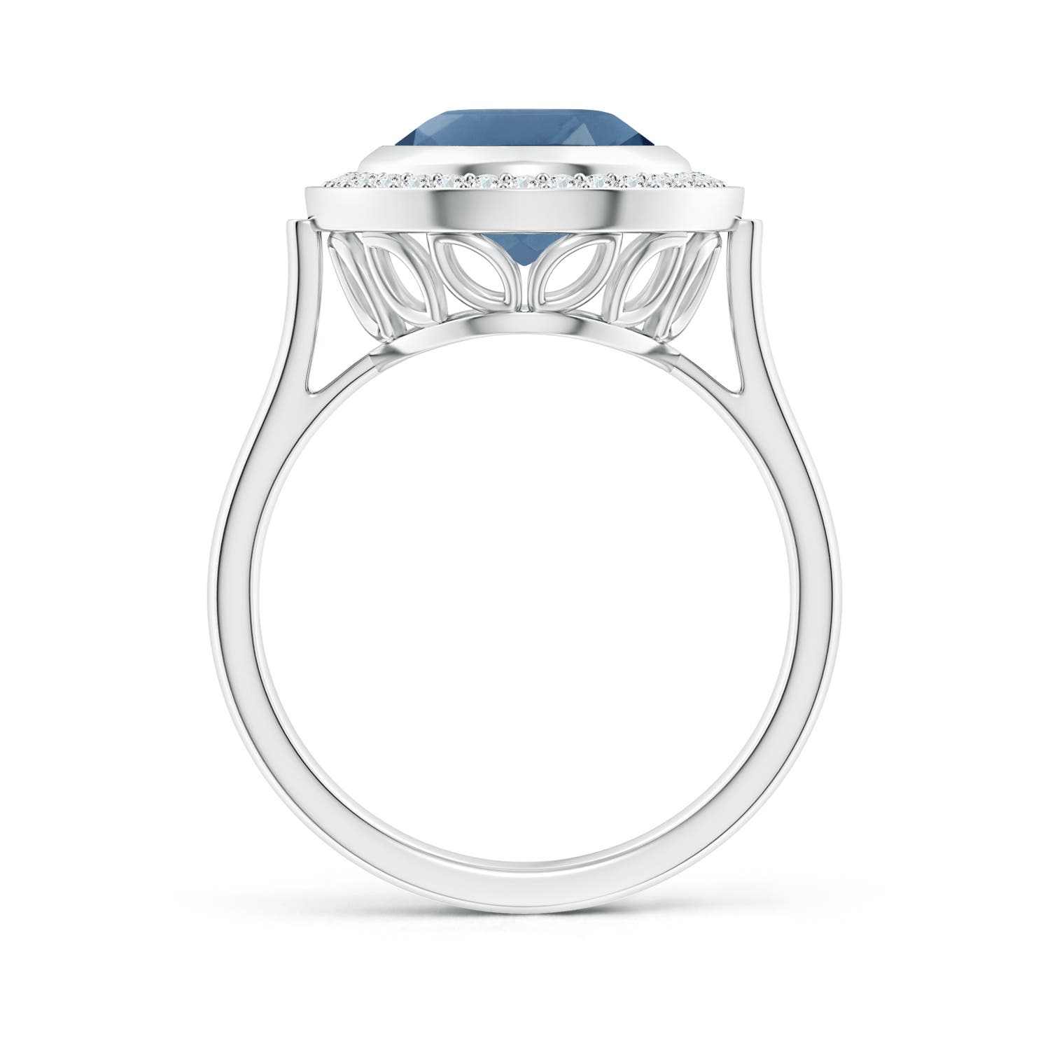 A - London Blue Topaz / 4.89 CT / 14 KT White Gold