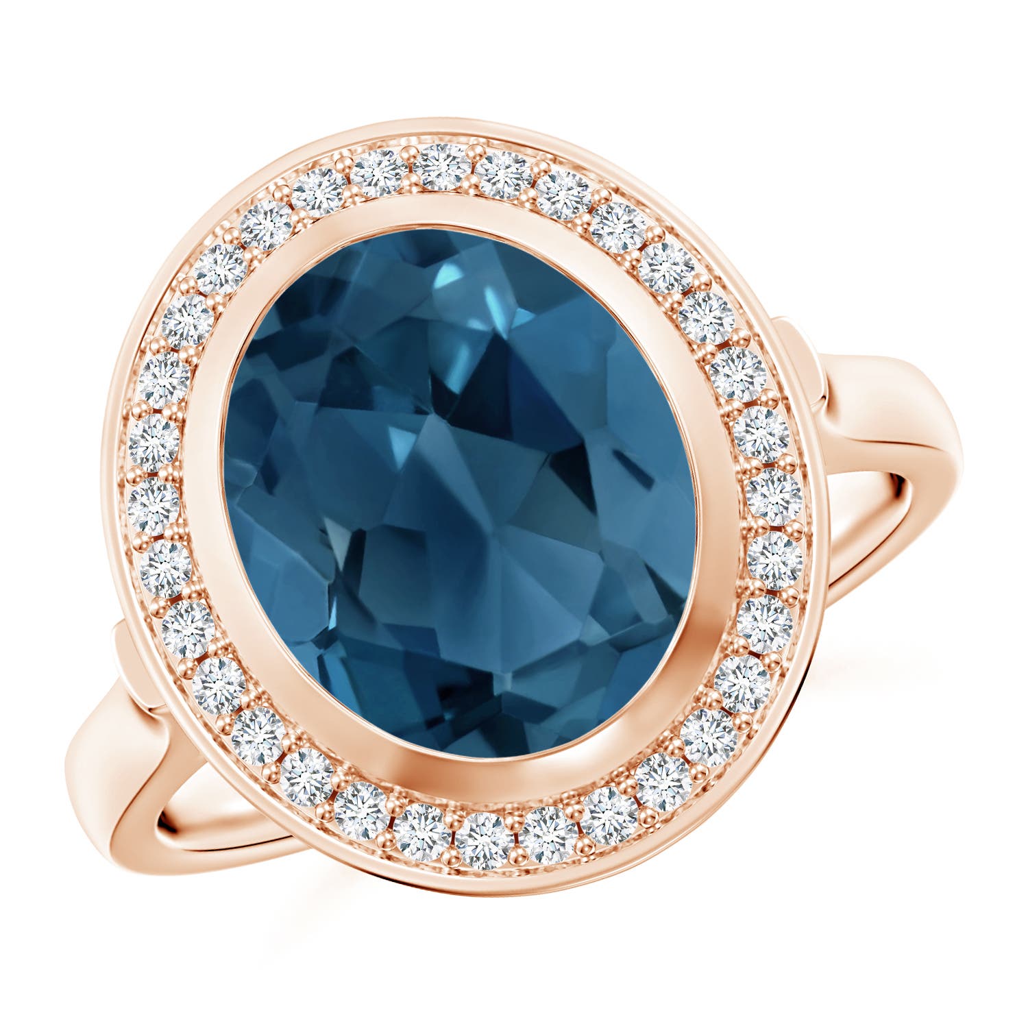 AA - London Blue Topaz / 4.89 CT / 14 KT Rose Gold