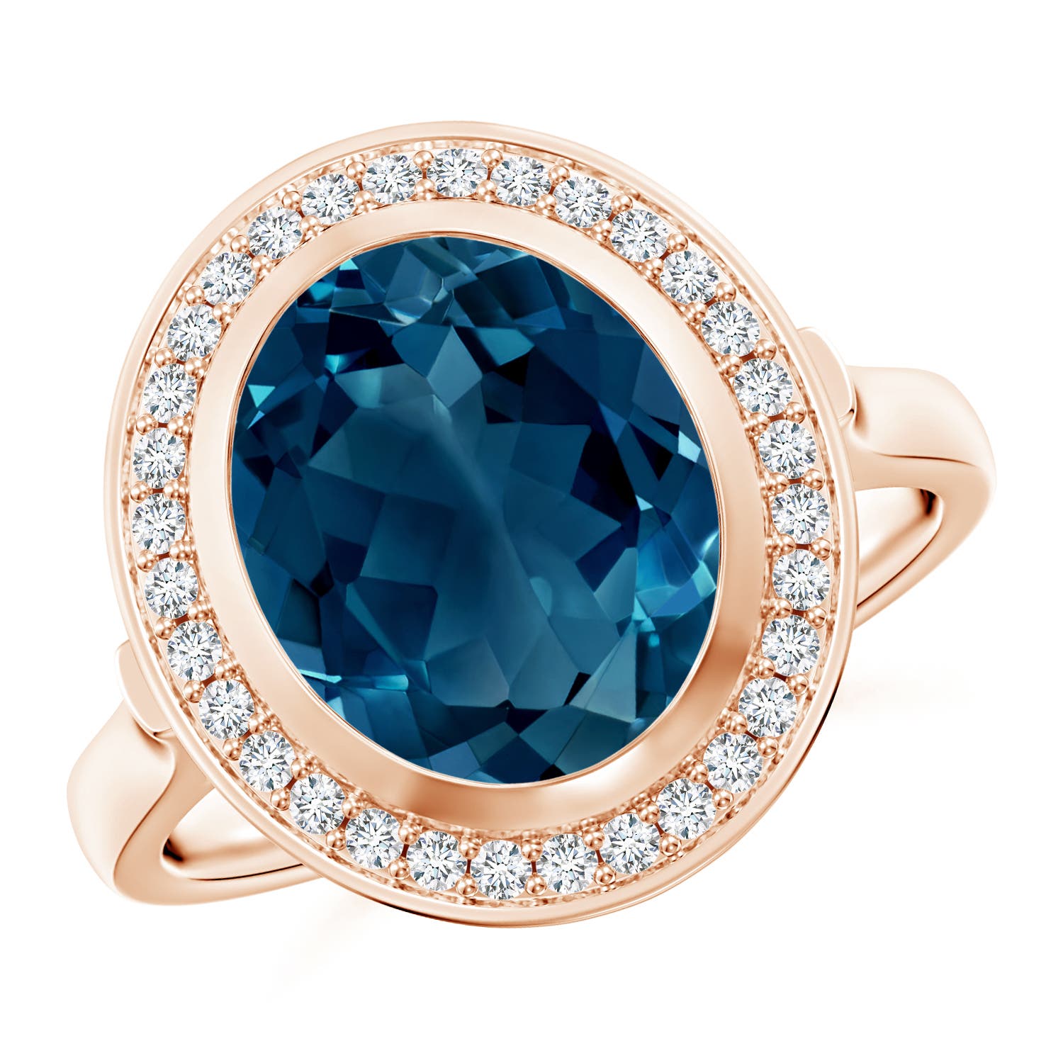 AAAA - London Blue Topaz / 4.89 CT / 14 KT Rose Gold